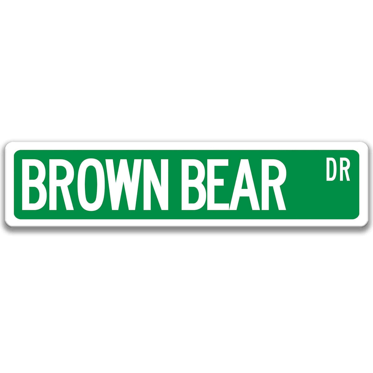 Brown Bear Lodge Metal Street Sign