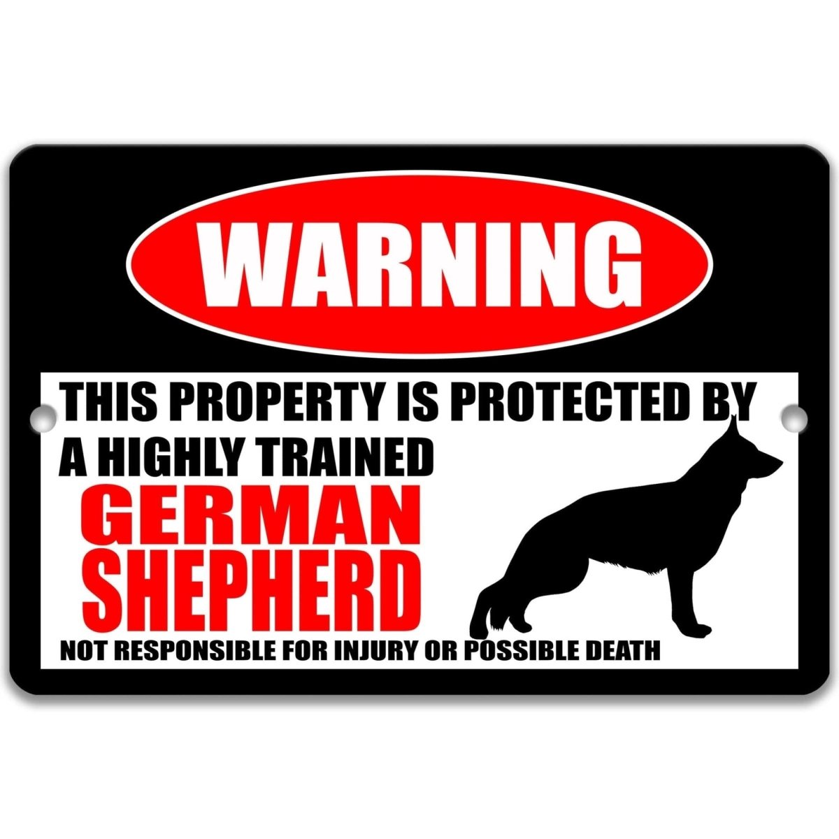 German Shepherd Warning Sign