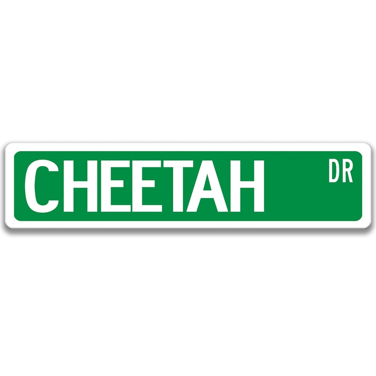 Cheetah Big Cat Metal Street Sign