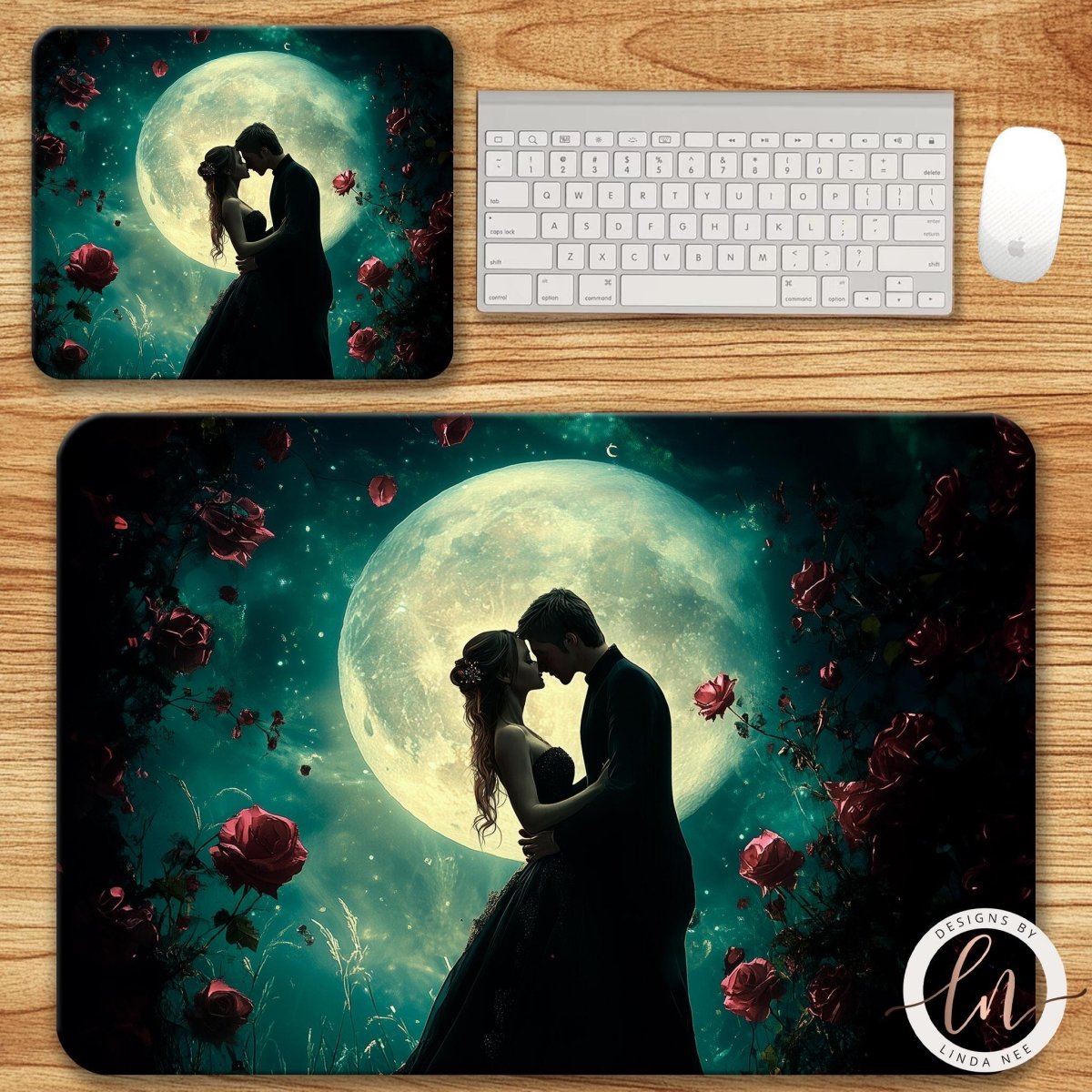Gothic Couple Mouse Pad & Desk Mat