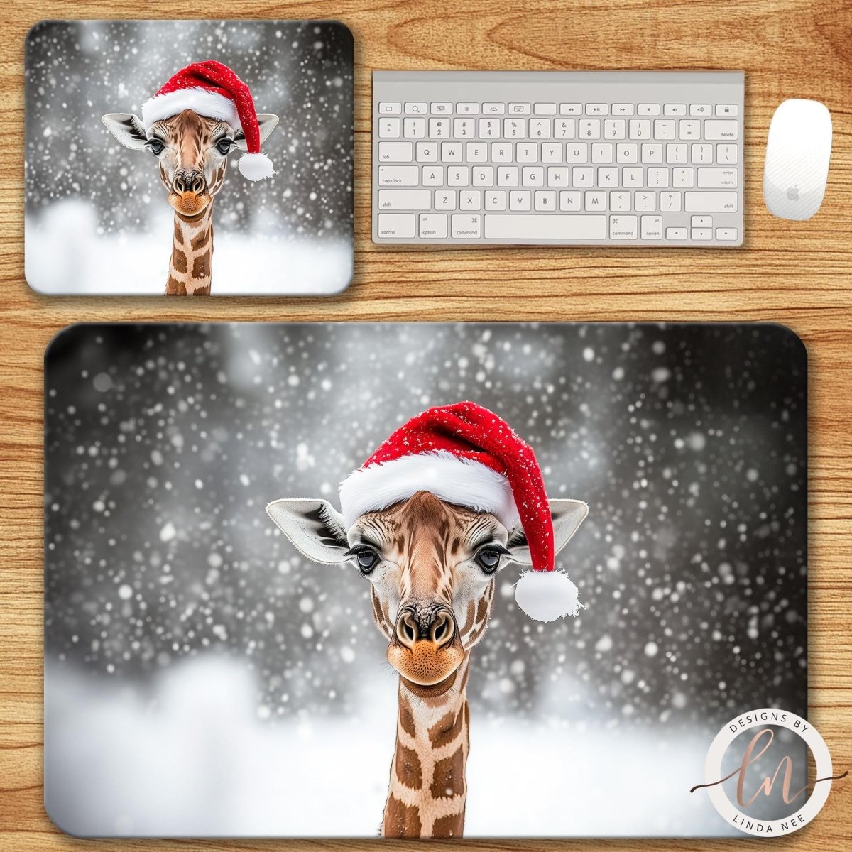 Cute Giraffe Mouse Pad & Desk Mat