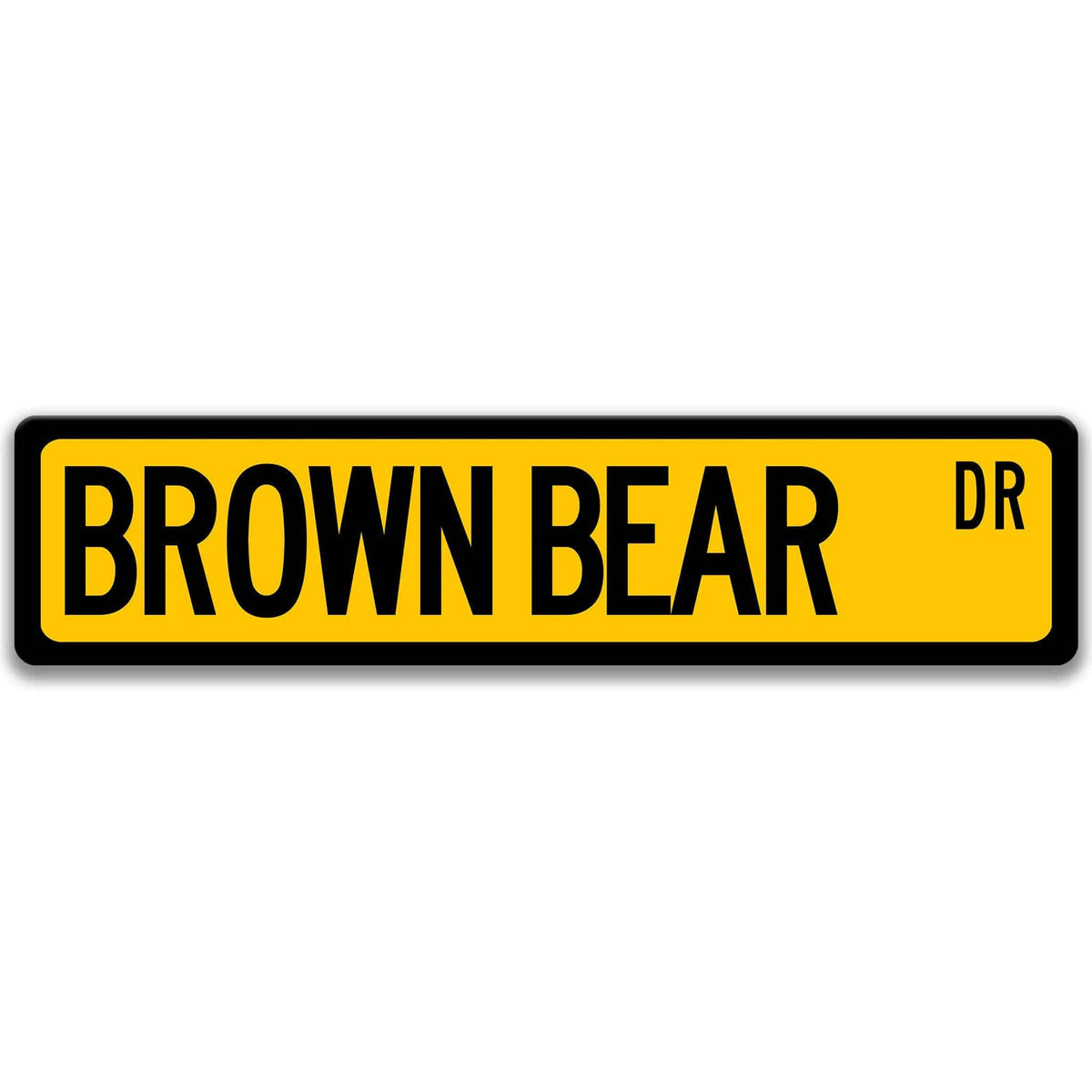 Brown Bear Lodge Metal Street Sign