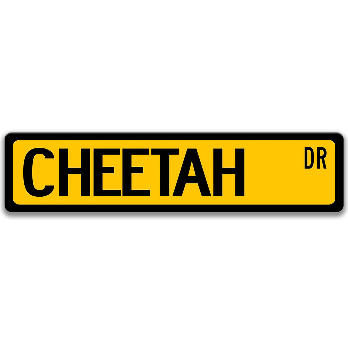 Cheetah Big Cat Metal Street Sign