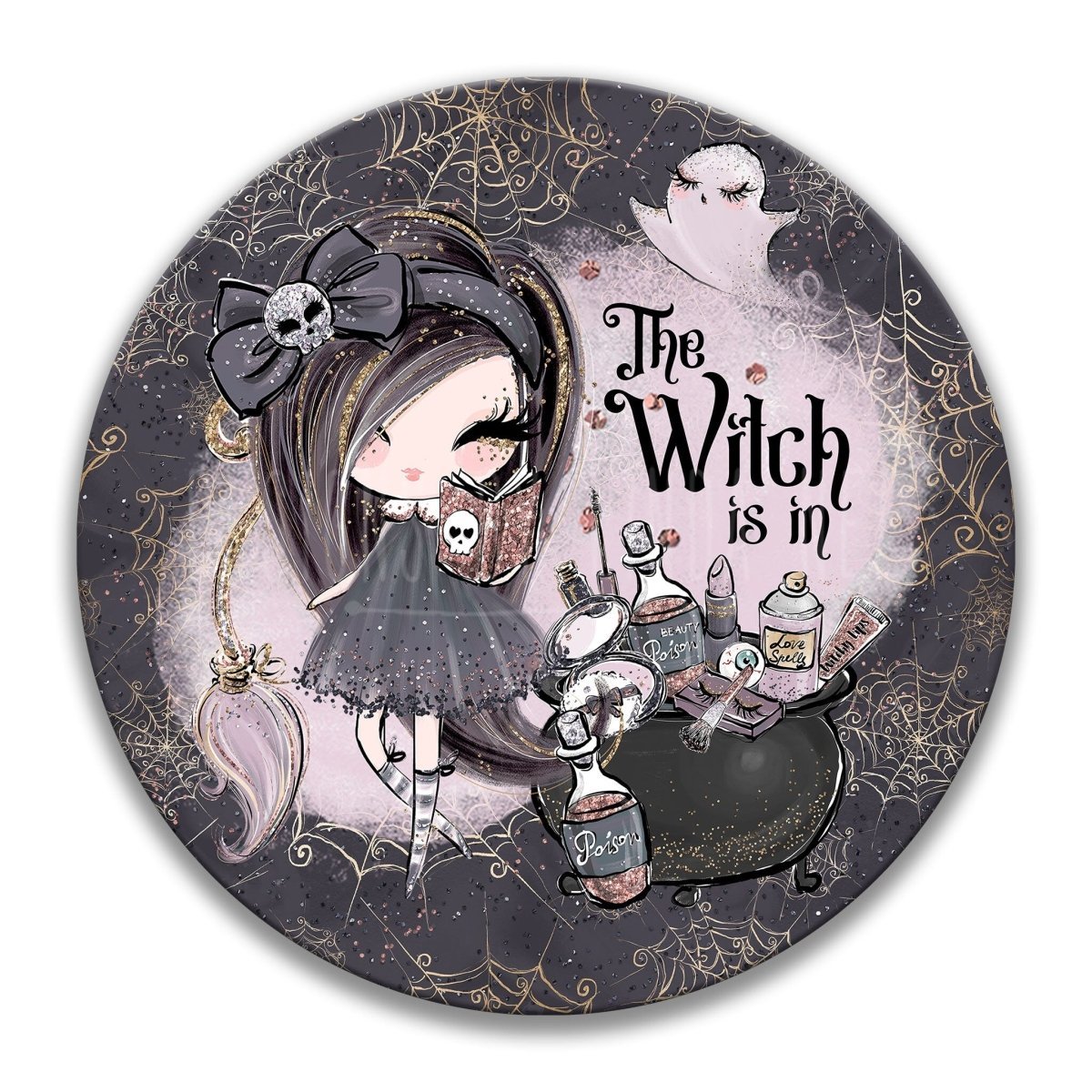 The Witch Is In Halloween Wreath Sign