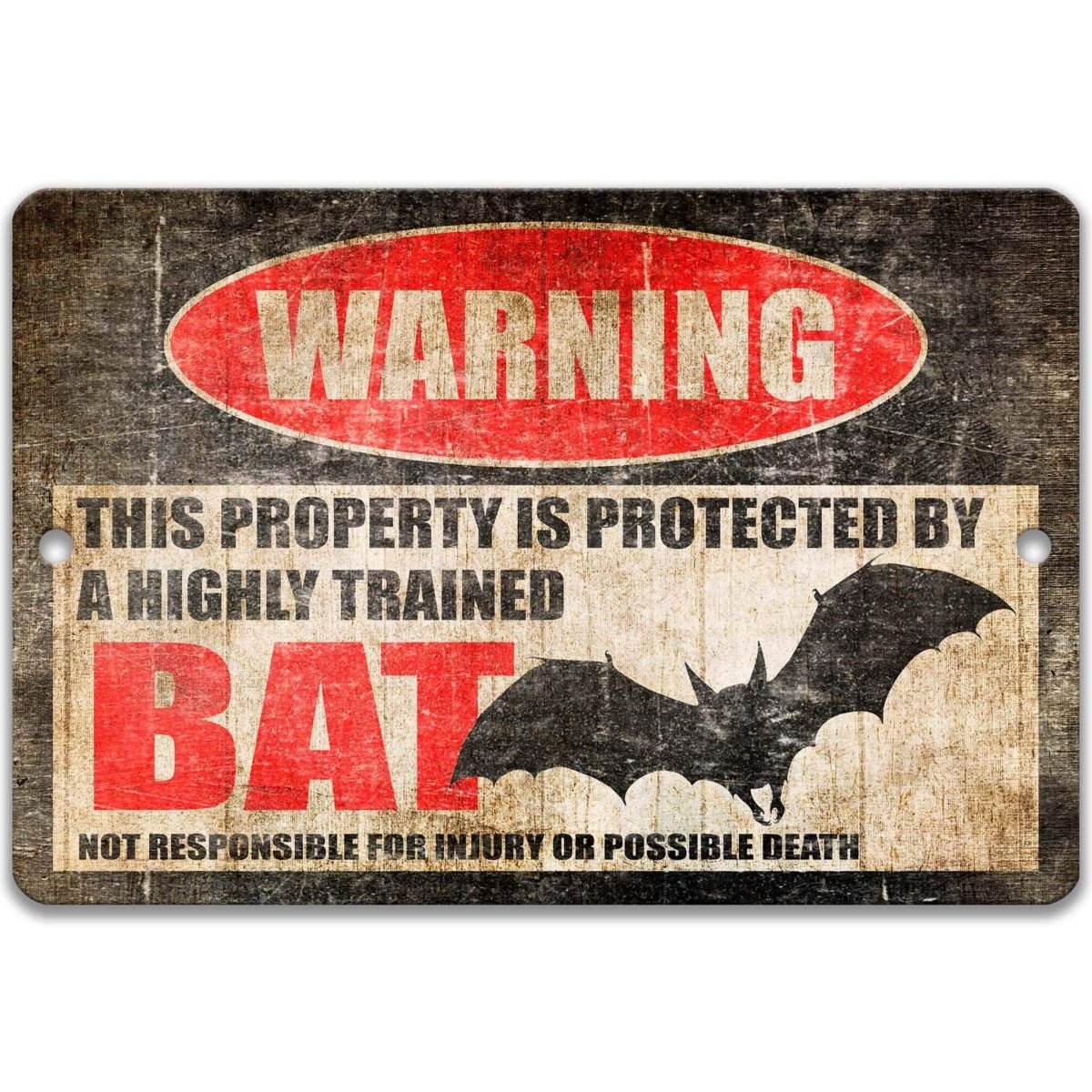 Bat Outdoor Warning Sign