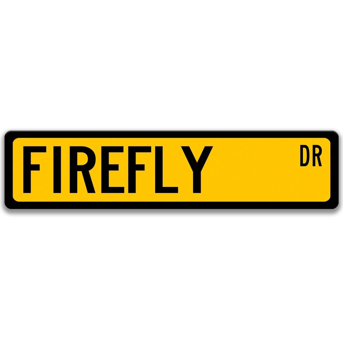 Blue Firefly aluminum street sign with white lettering