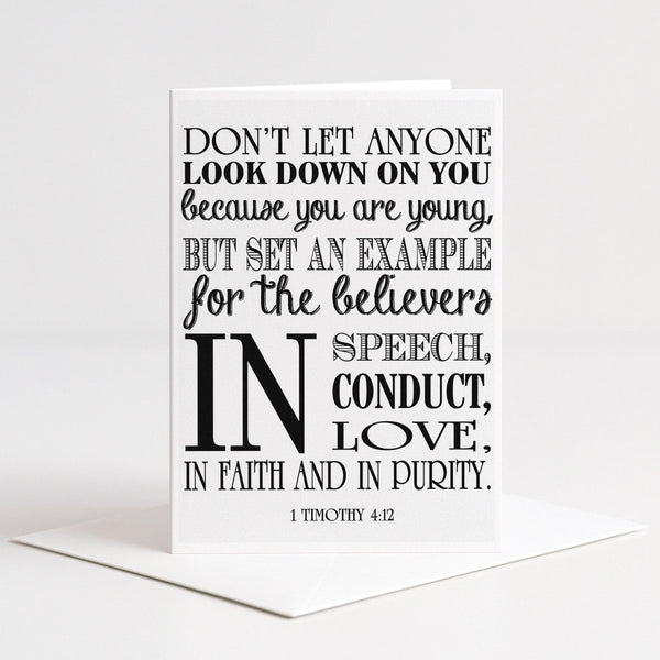 Bible Verse Youth Confirmation Card
