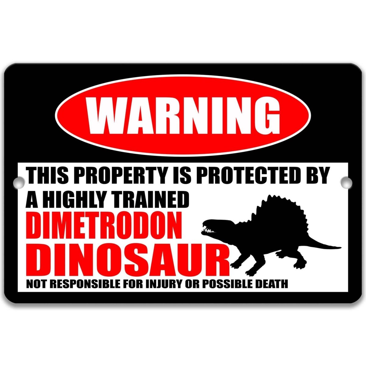Dimetrodon Prehistoric Warning Sign