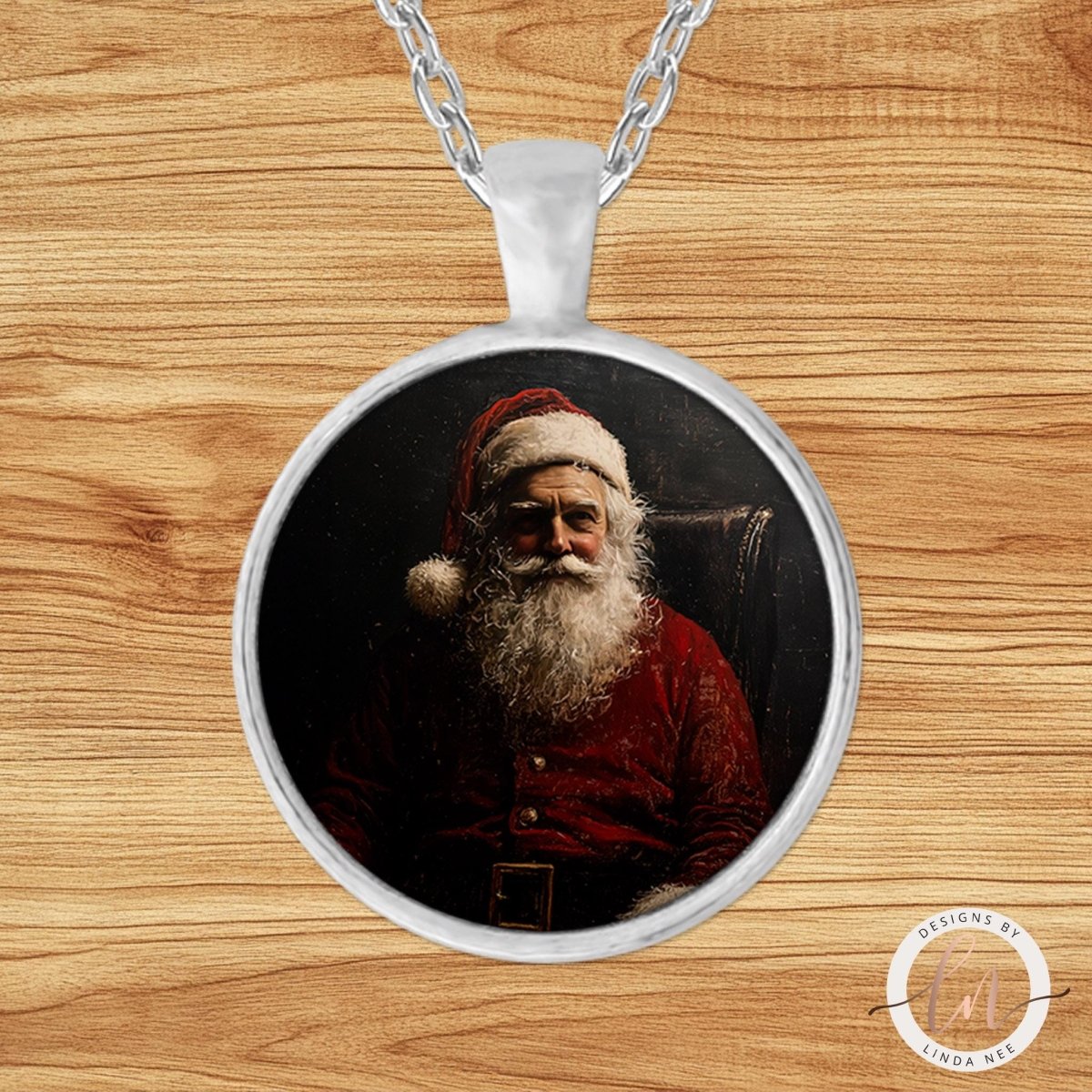 Old World Santa Gothic Pendant Necklace