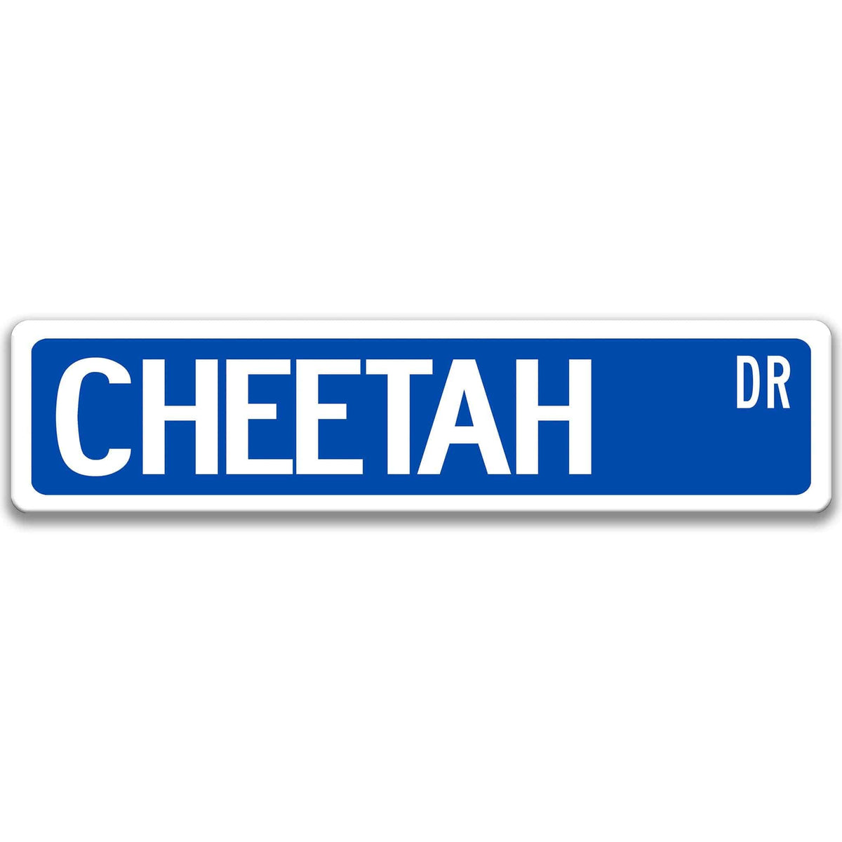 Cheetah Big Cat Metal Street Sign