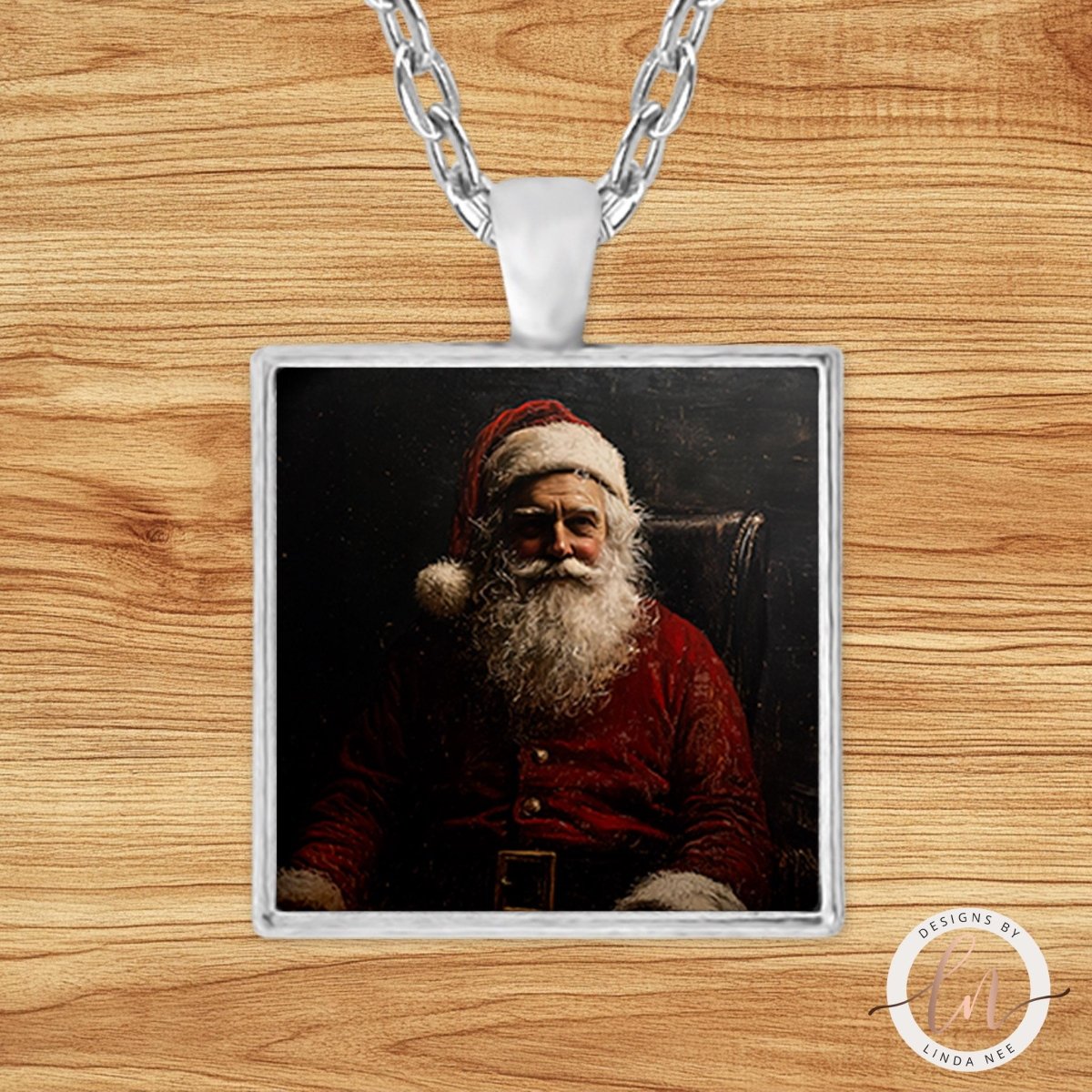 Old World Santa Gothic Pendant Necklace