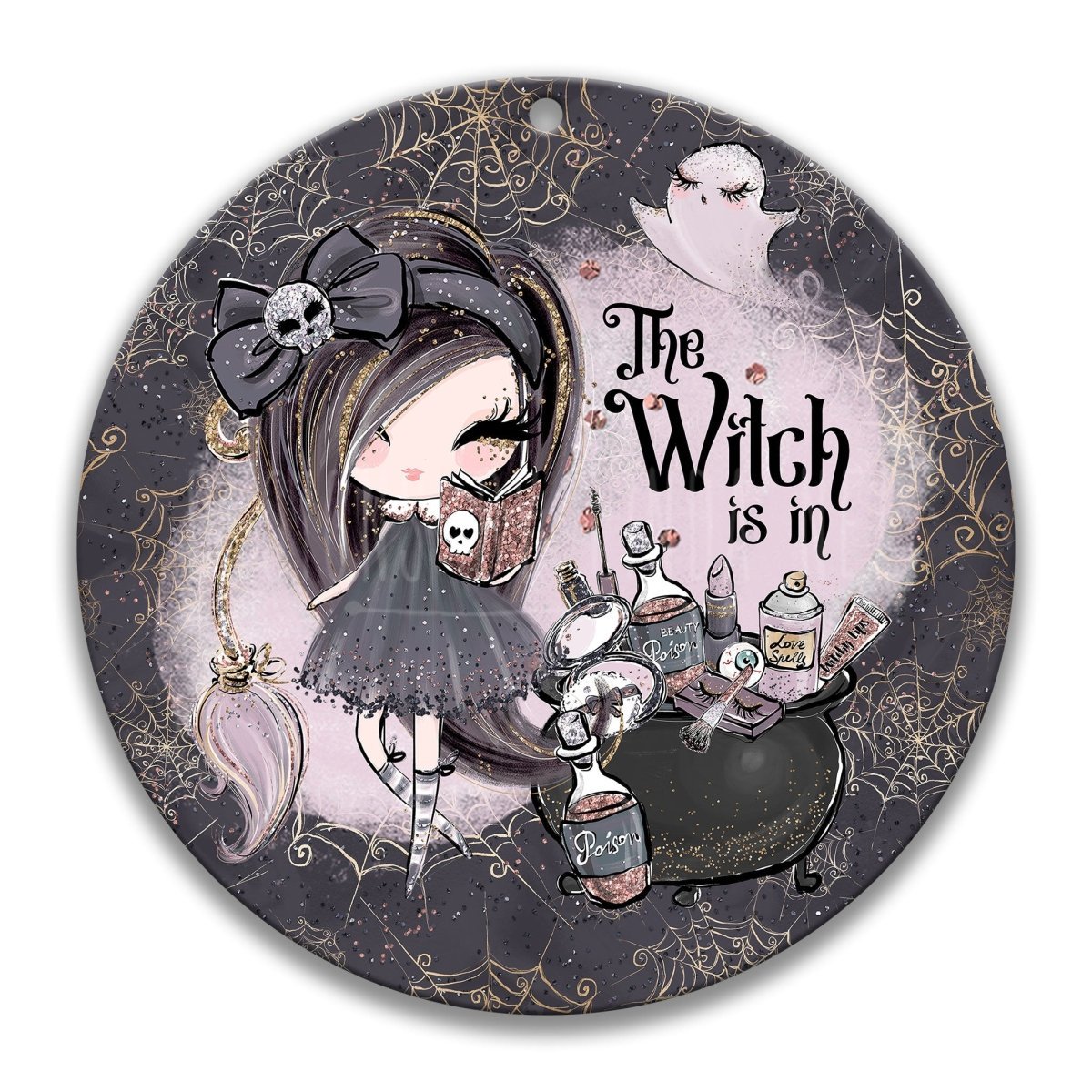 The Witch Is In Halloween Wreath Sign