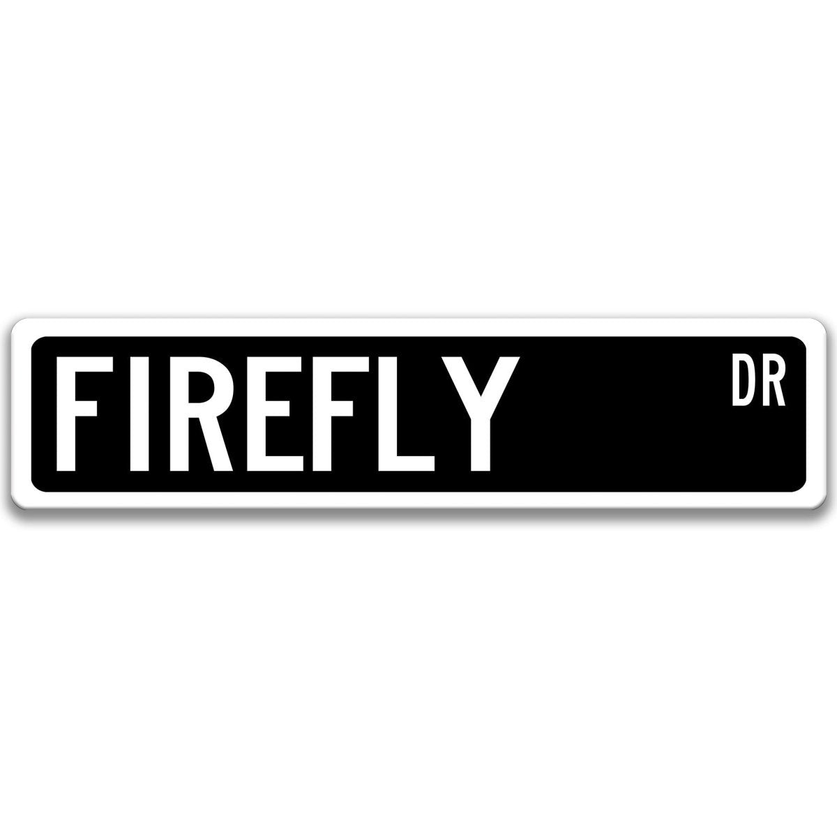 Firefly silhouette design on aluminum street sign