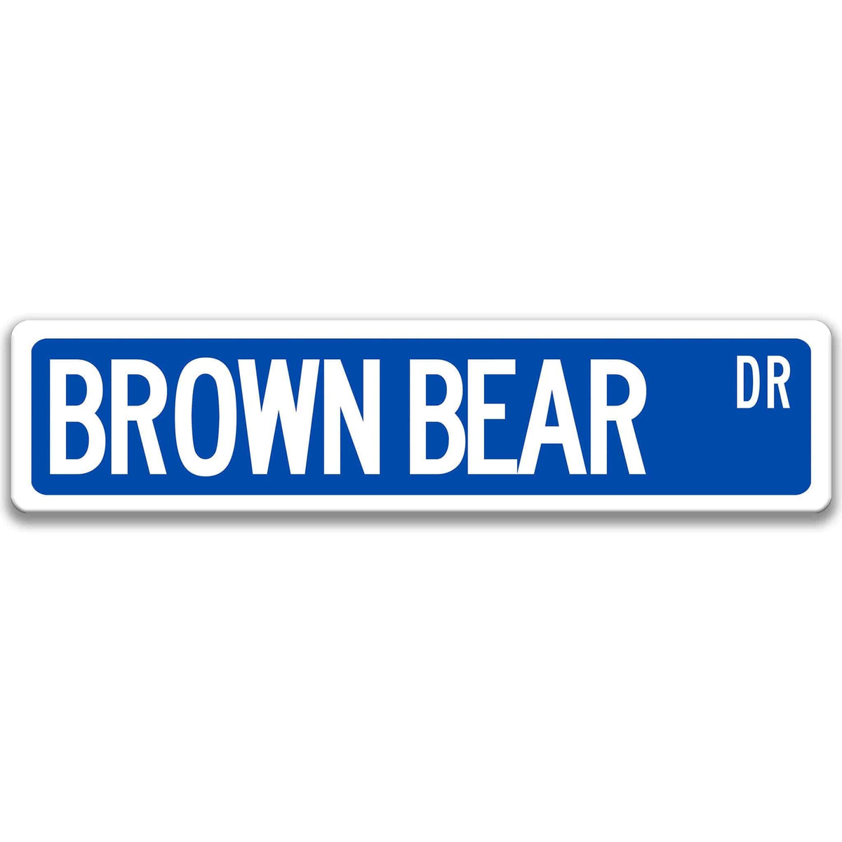 Brown Bear Lodge Metal Street Sign