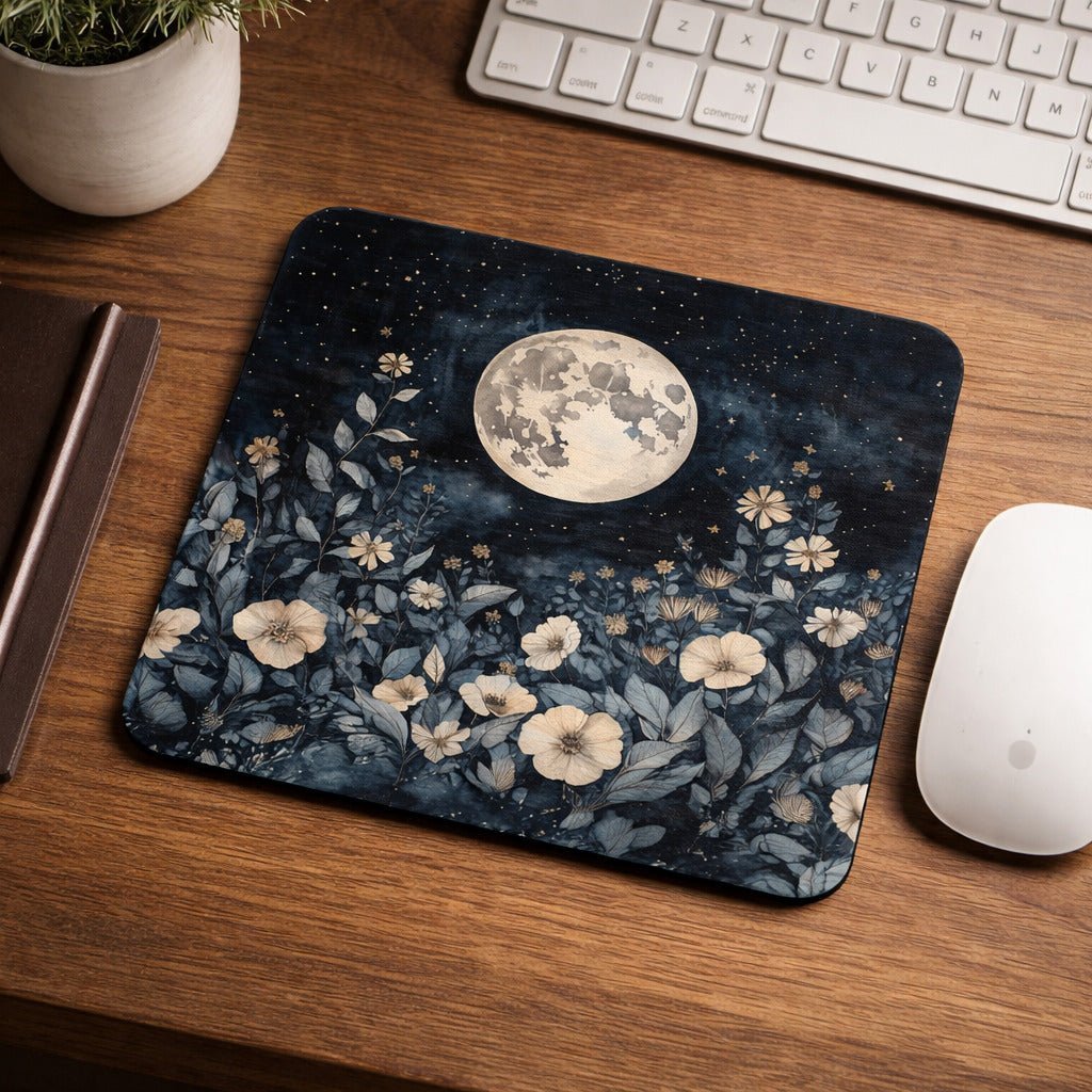Moonlit Celestial Mouse Pad & Desk Mat
