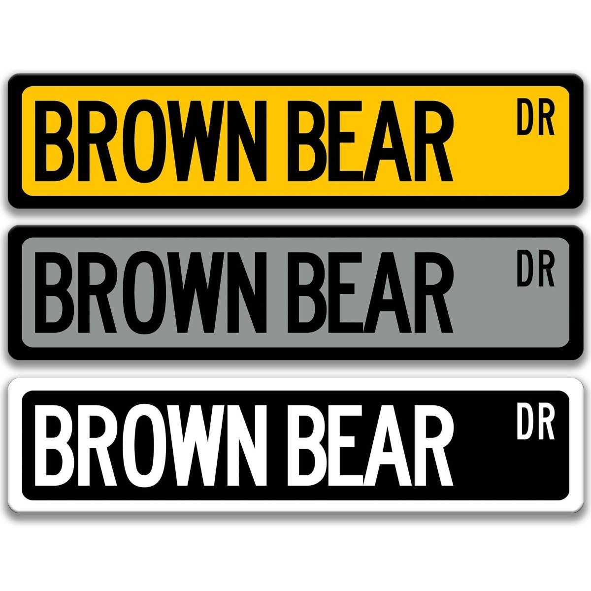 Brown Bear Lodge Metal Street Sign