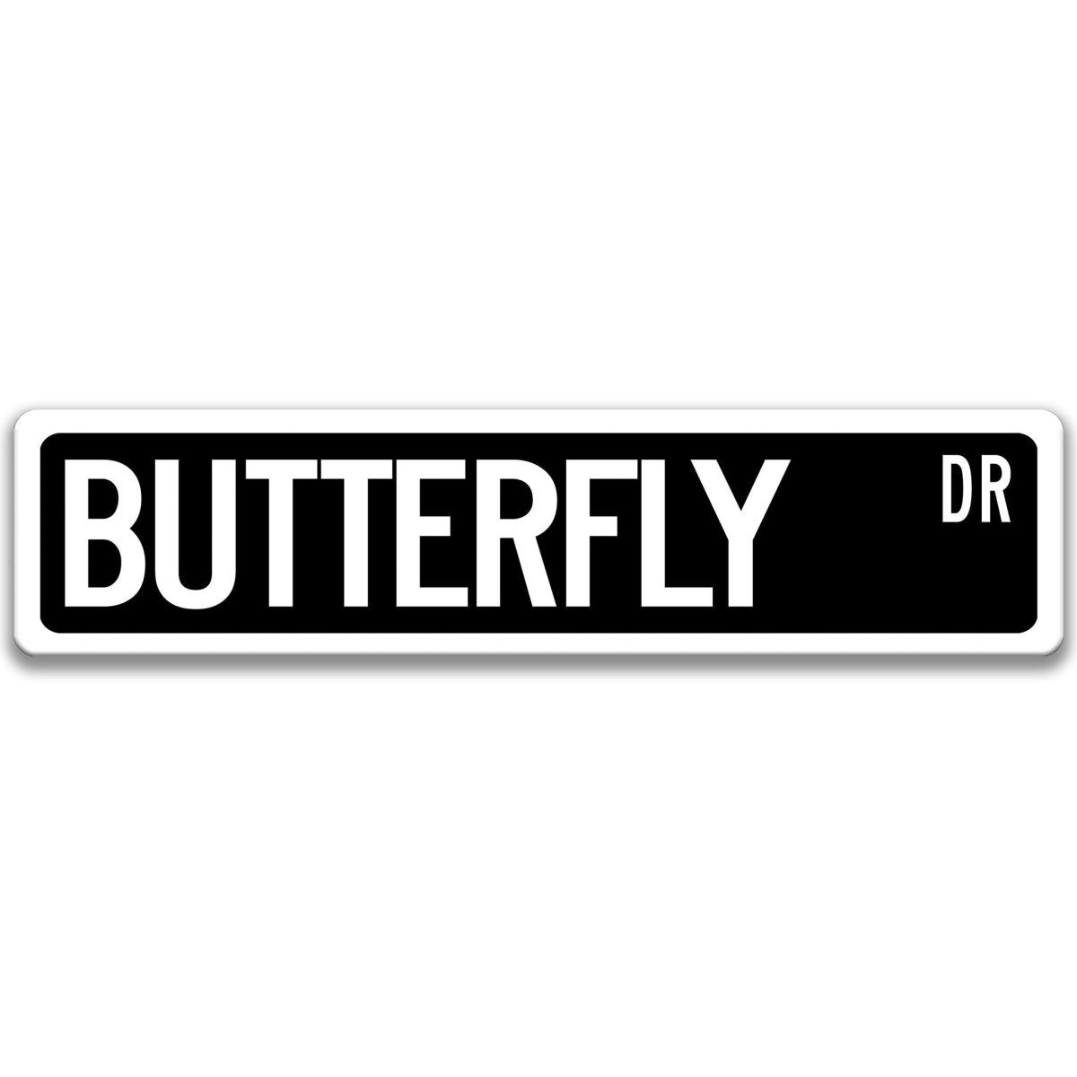 Butterfly Garden Metal Street Sign