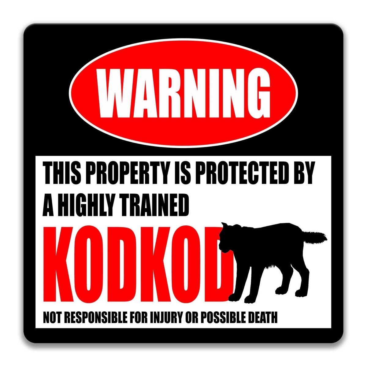 Funny Kodkod Wild Cat Warning Sign
