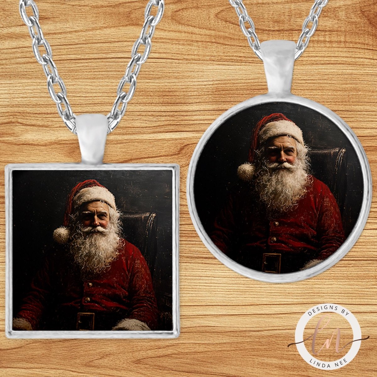 Old World Santa Gothic Pendant Necklace