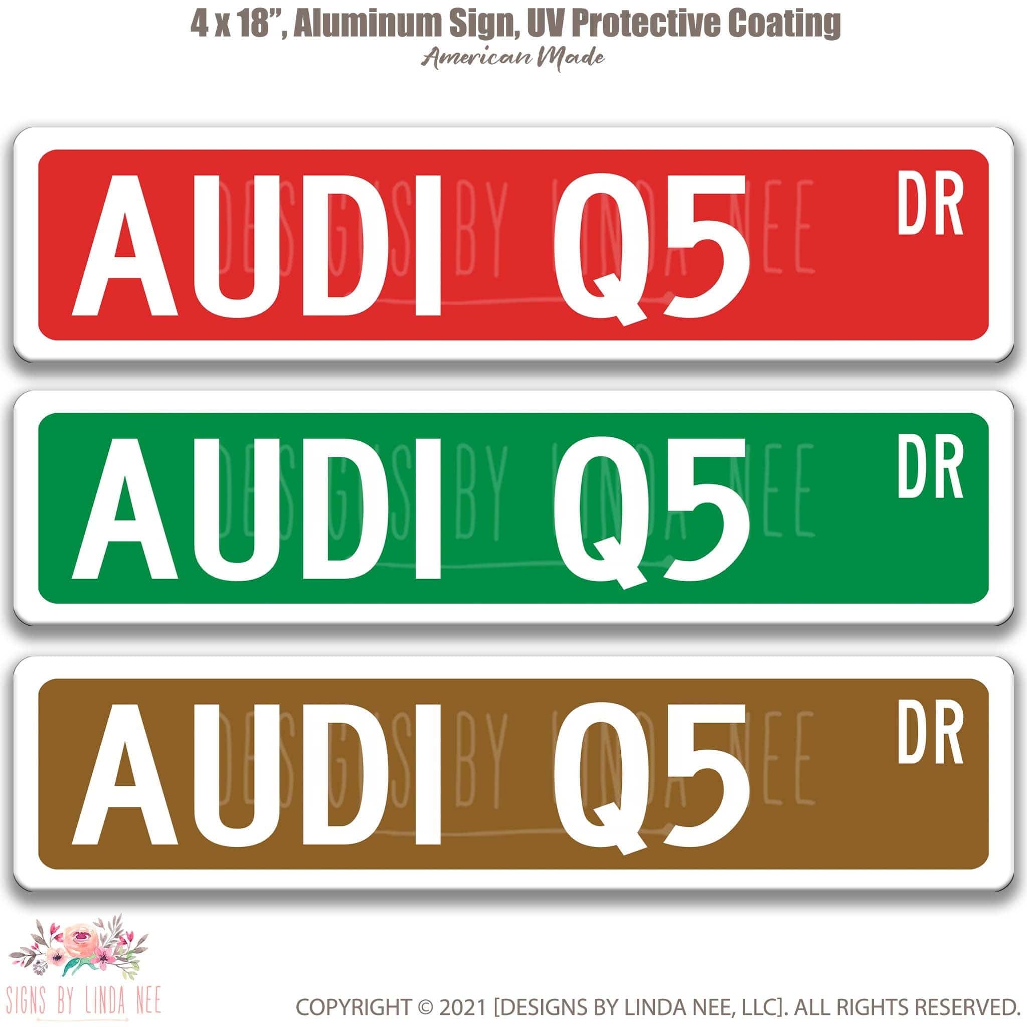 Audi Q5 Metal Street Sign