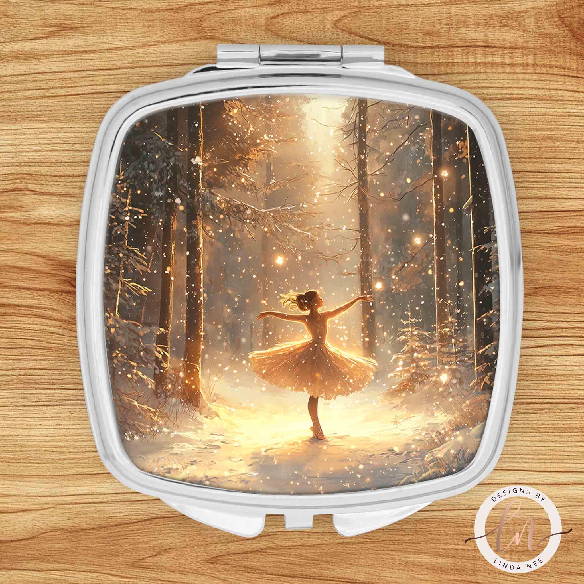 Ballerina Christmas Compact Mirror - Nutcracker Gift