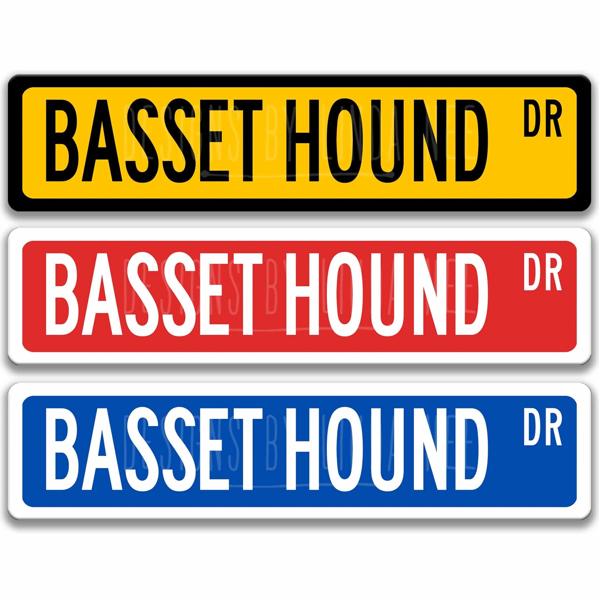 Basset Hound Dog Metal Street Signanimal
