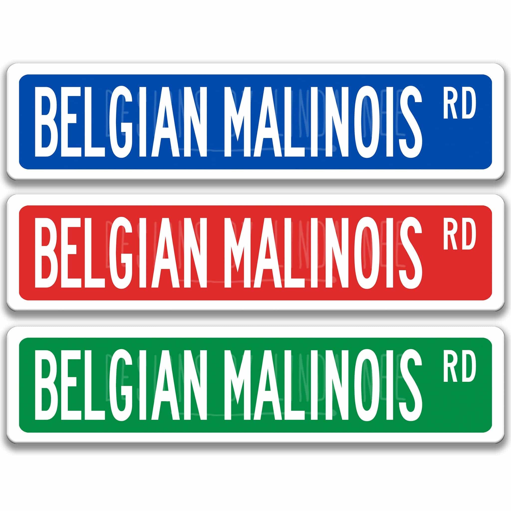 Belgian Malinois Dog Metal Street Signanimal