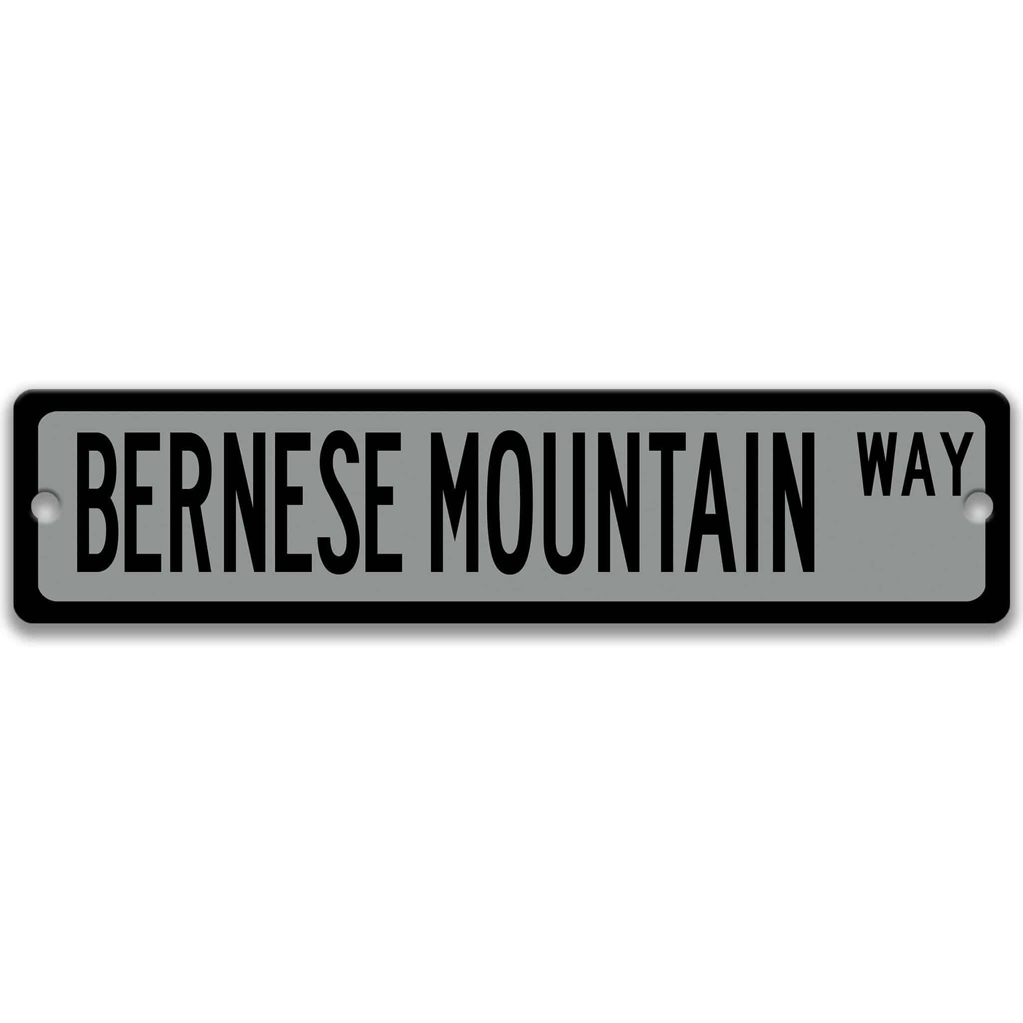 Bernese Mountain Dog Metal Street Signanimal