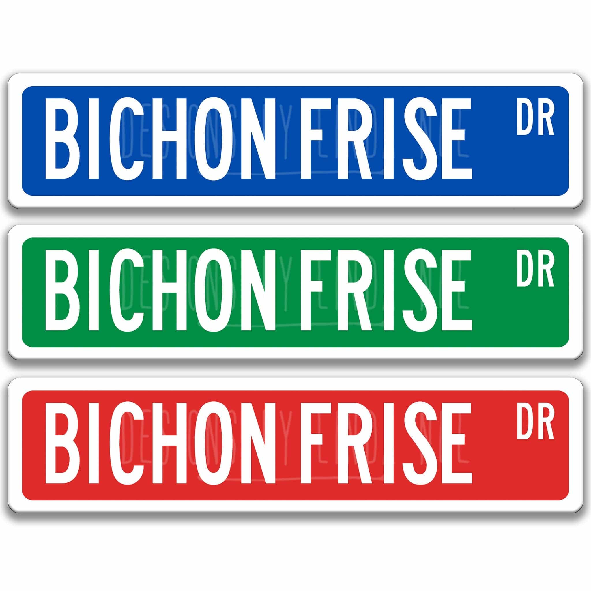 Bichon Frise Dog Metal Street Signanimal