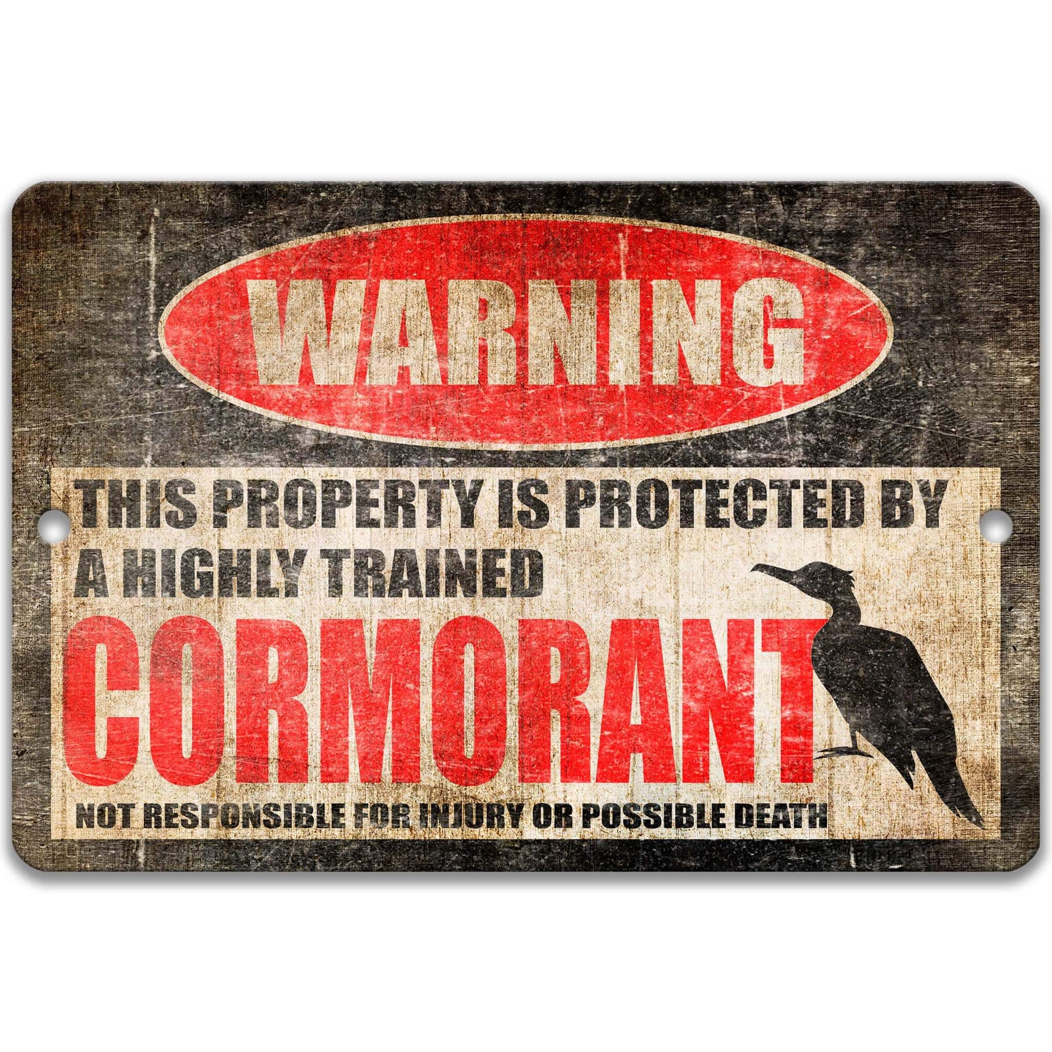 Black Shag Cormorant Sign