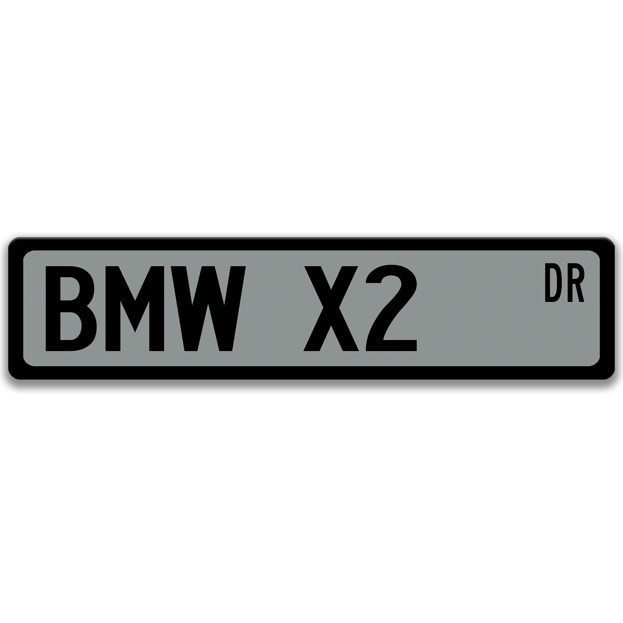 BMW X2 Metal Street Sign