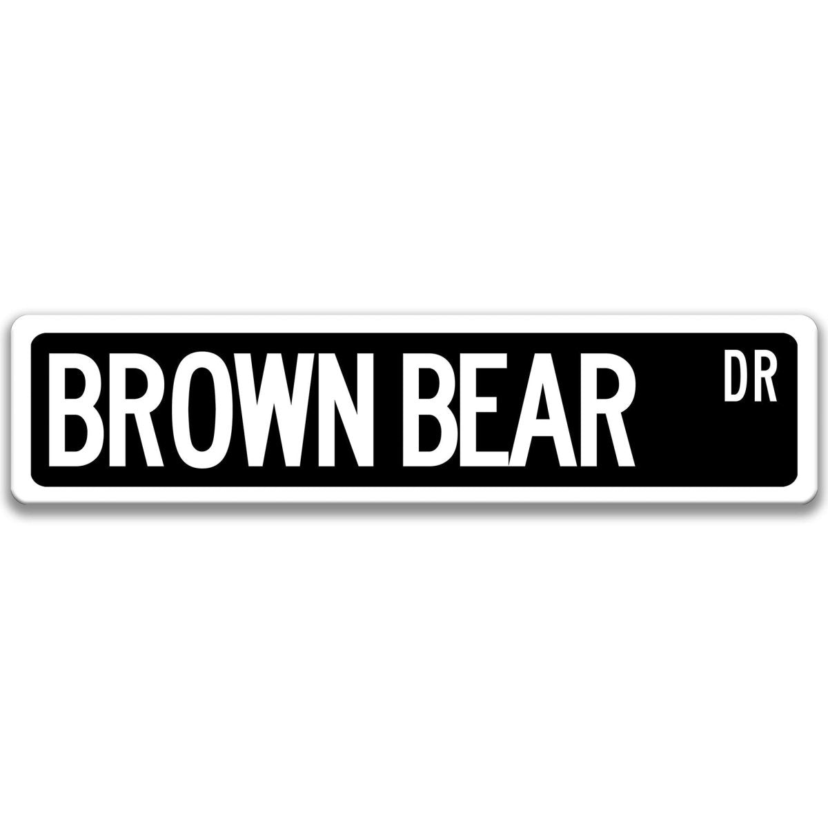Brown Bear Lodge Metal Street Sign