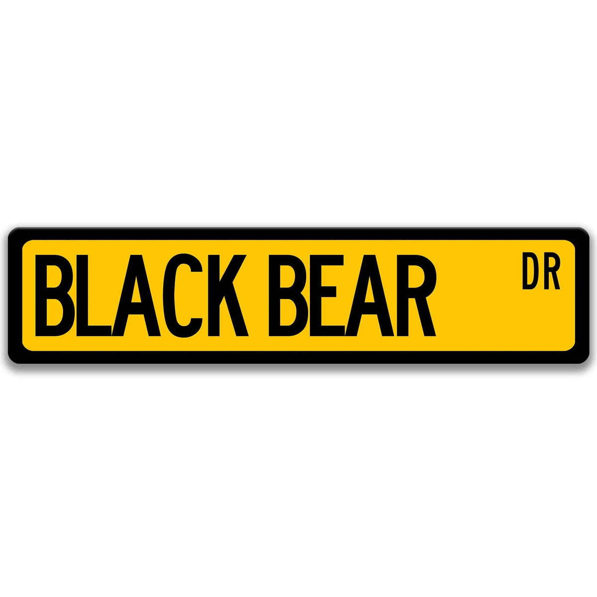 Black Bear Outdoor Metal Sign