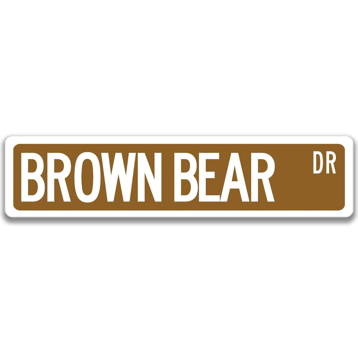 Brown Bear Lodge Metal Street Sign
