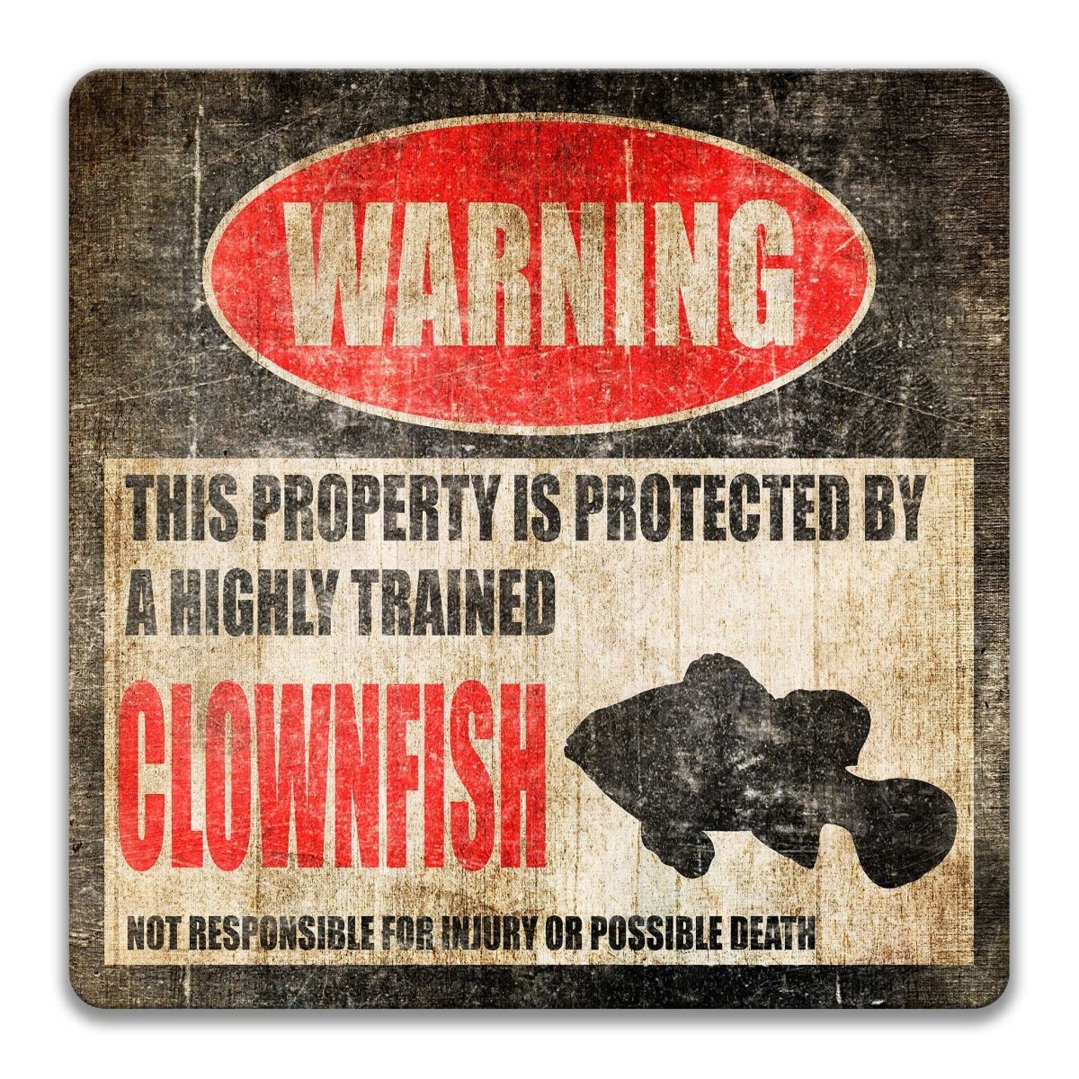 Clownfish Aquarium Metal Sign