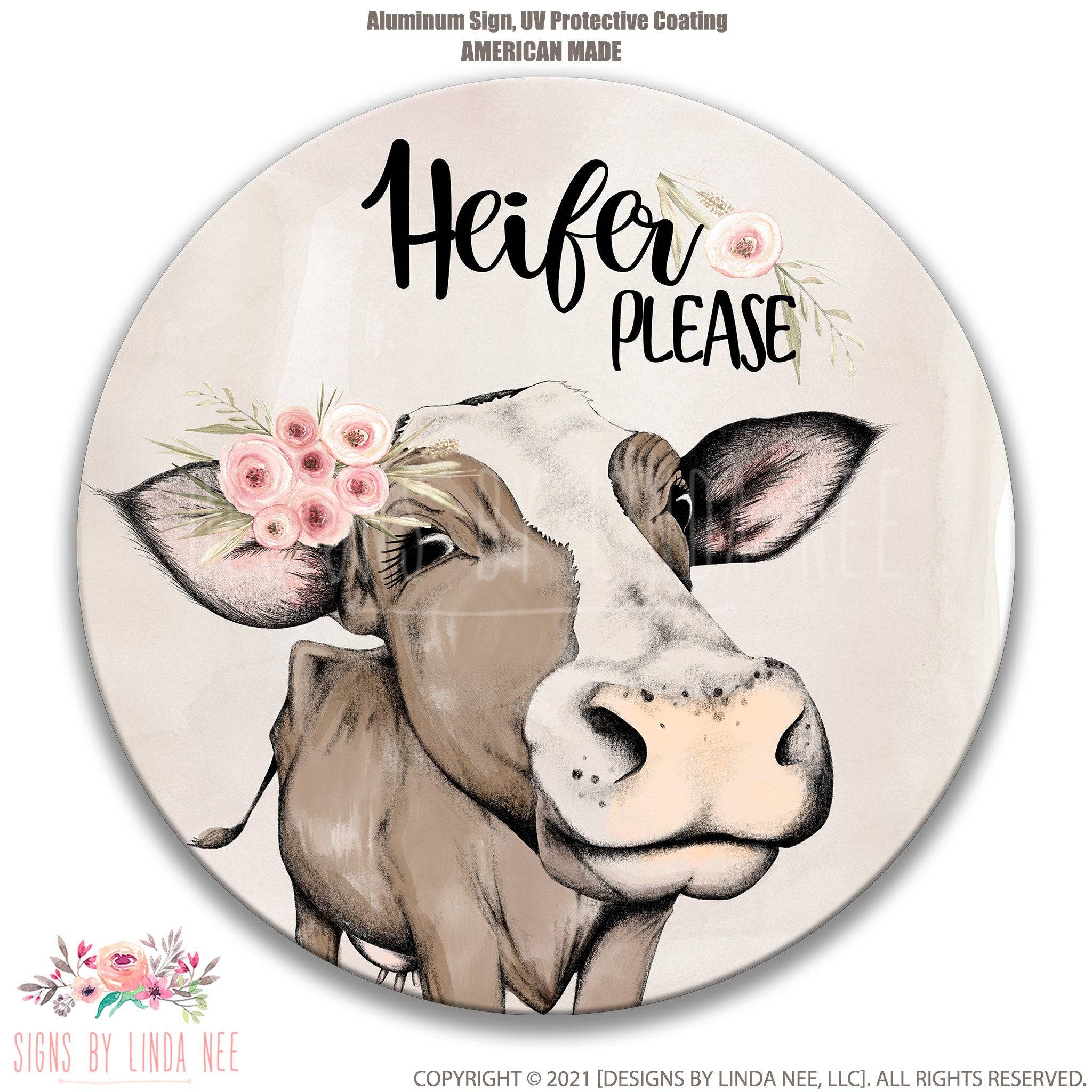 Cute Heifer Please Sign with Flowers