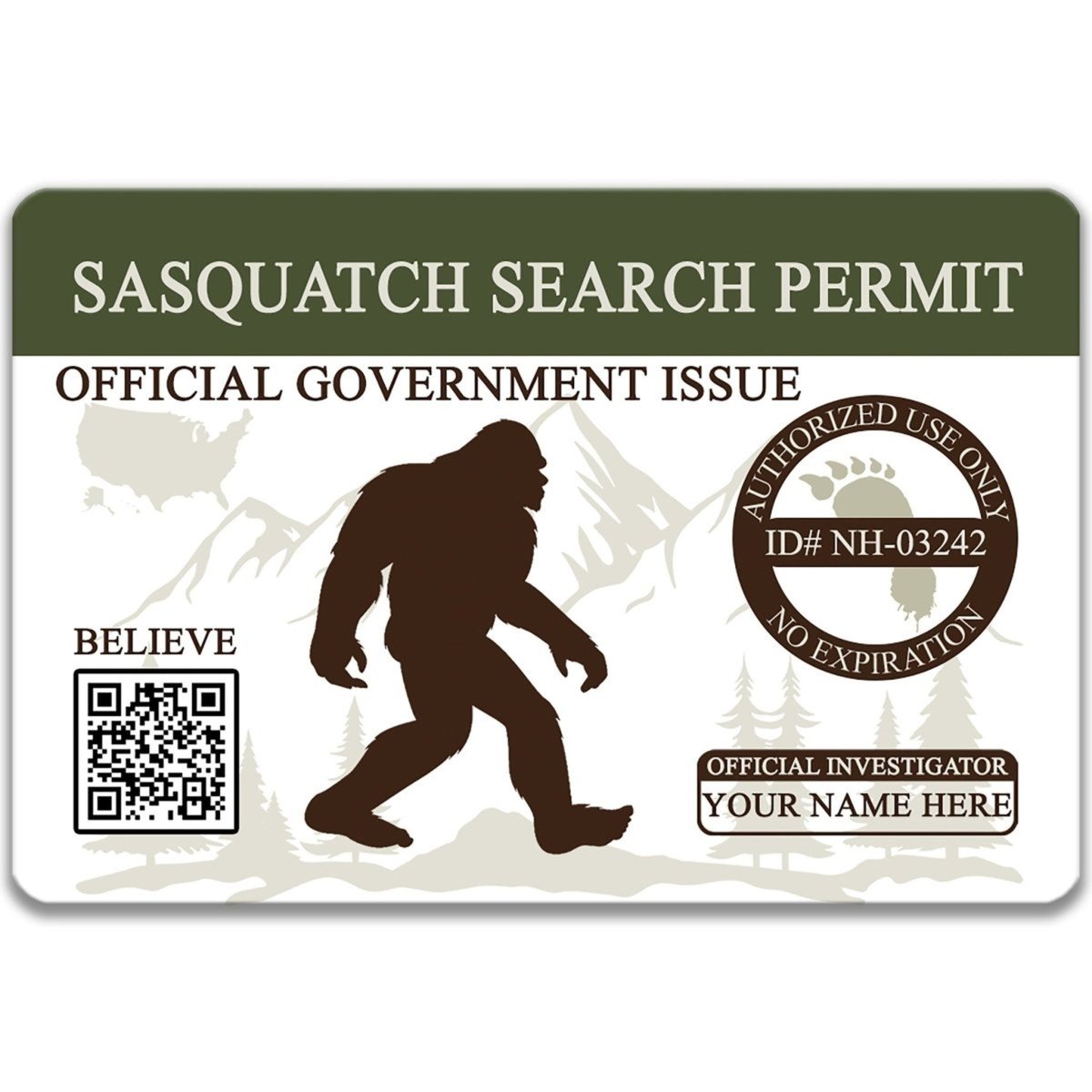 Sasquatch Search Permit