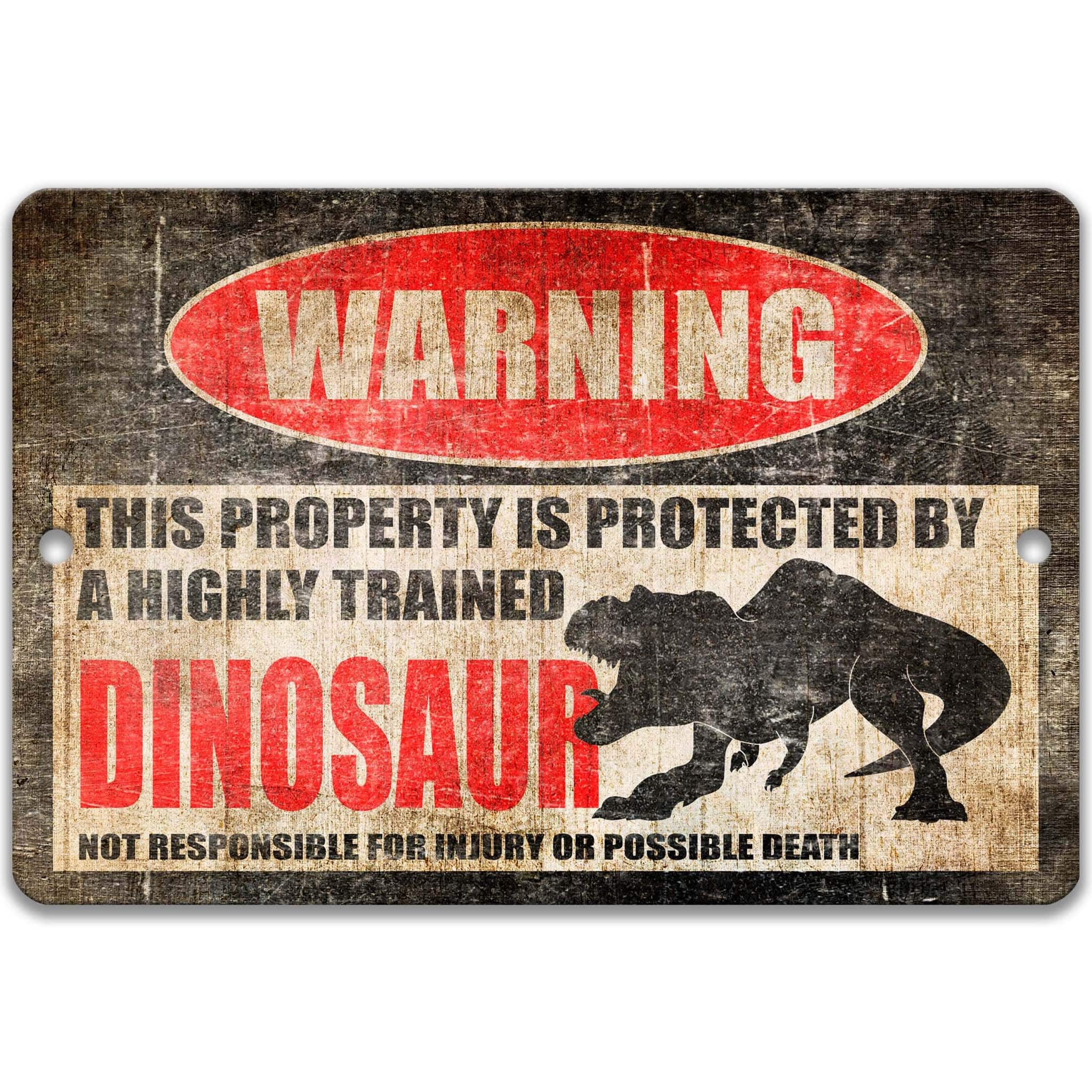 Dinosaur Warning Sign