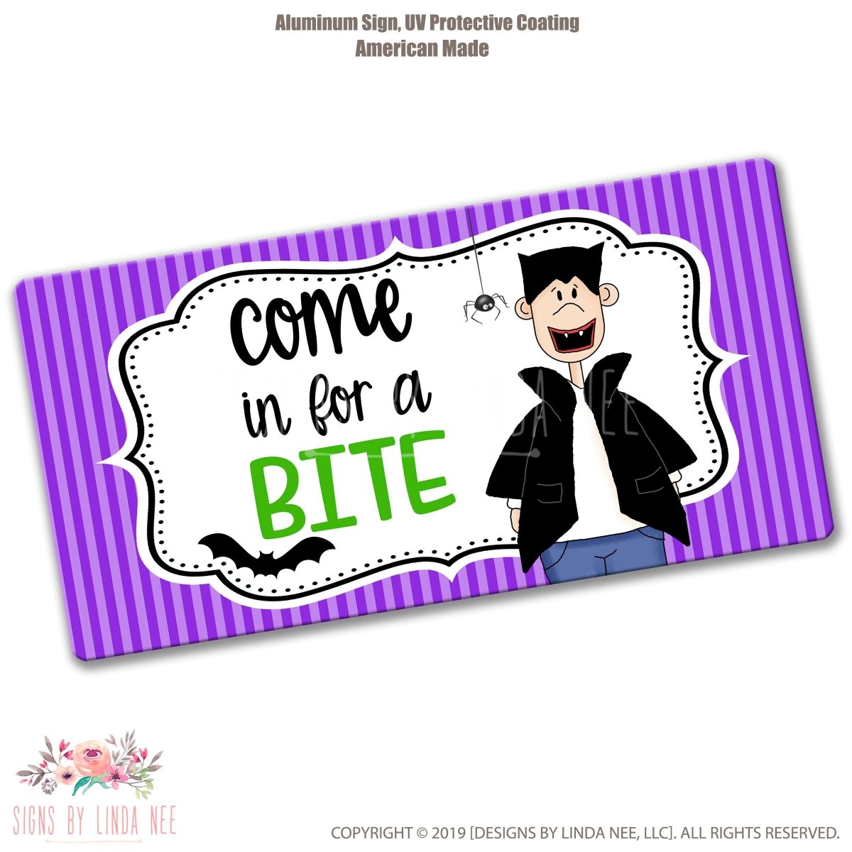 Dracula Halloween Wreath Sign