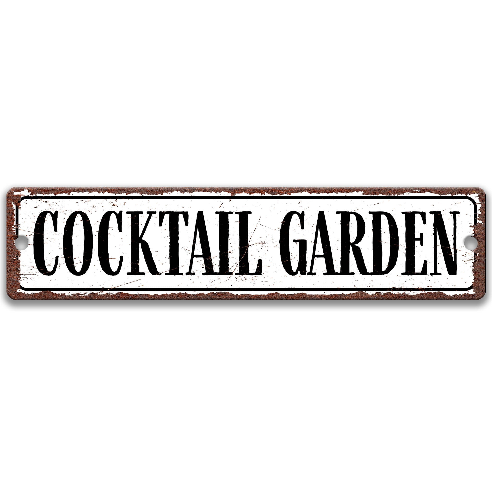a sign that reads "Cocktail Garden".