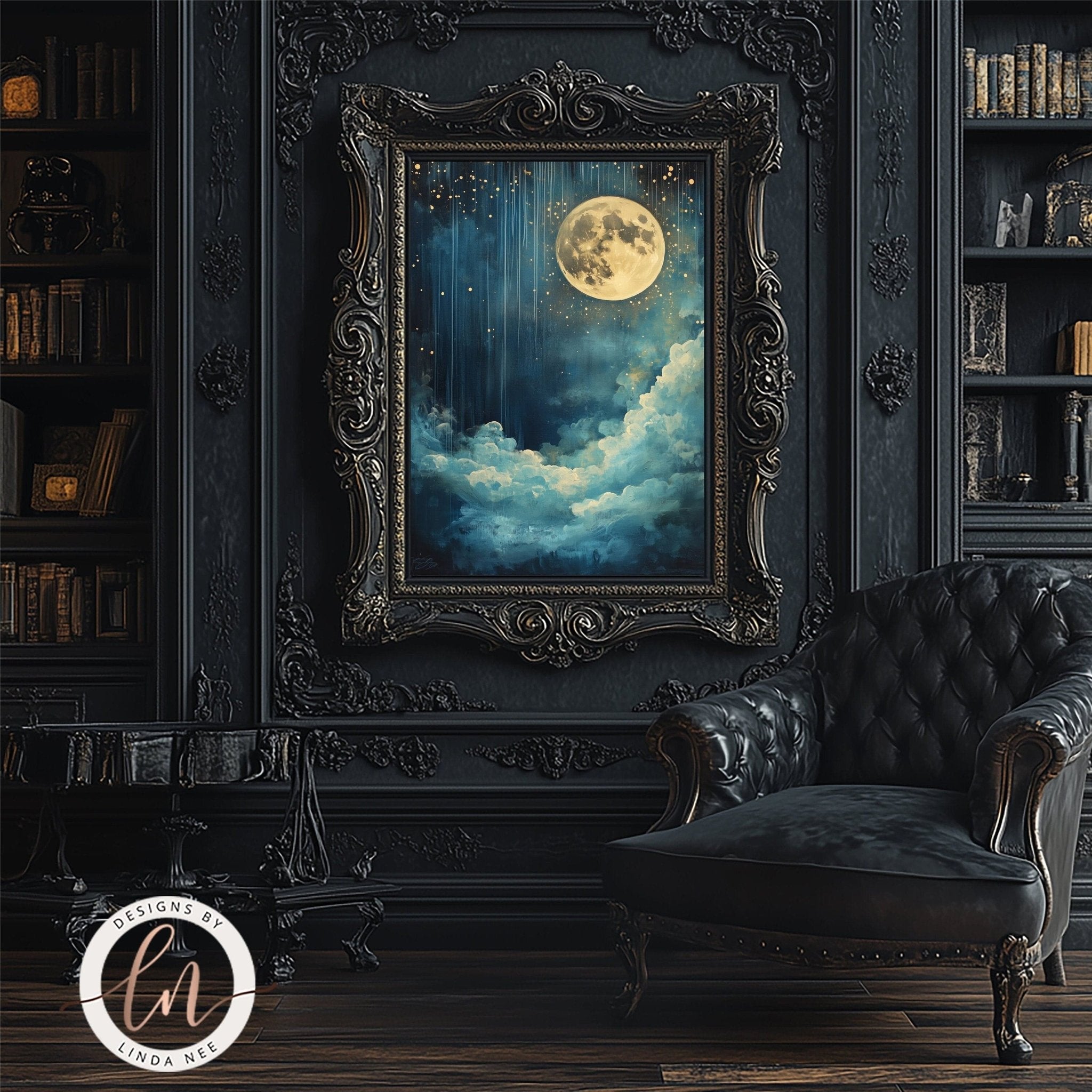 「MOON.」CLARITY ART Enchanting Celestial Moon – Mystical Night Sky Print
