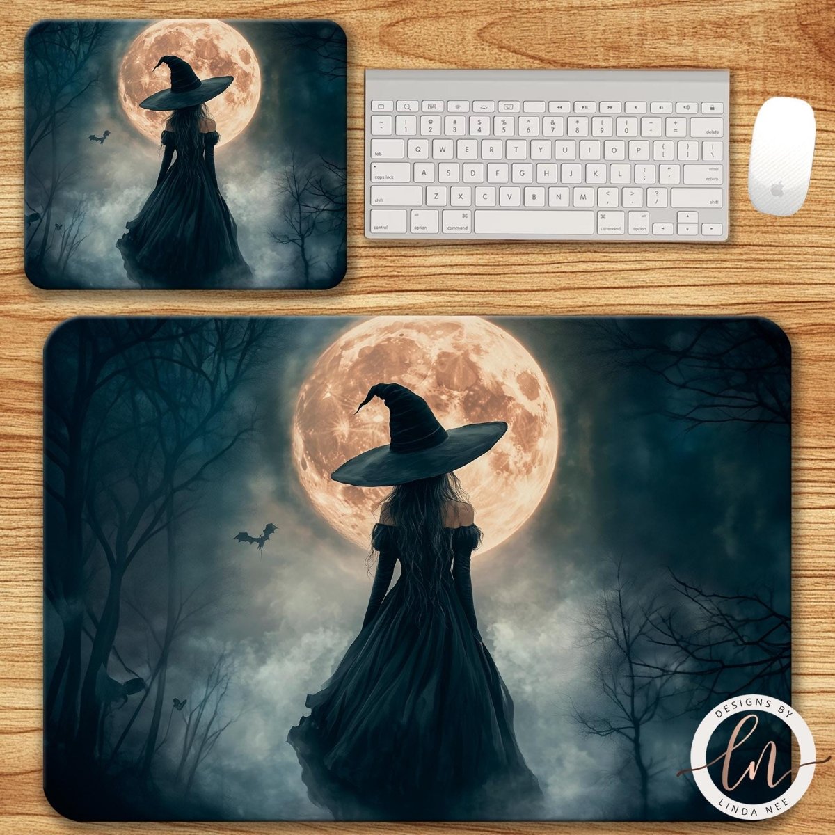 Gothic Witch Mouse Pad & Desk Mat