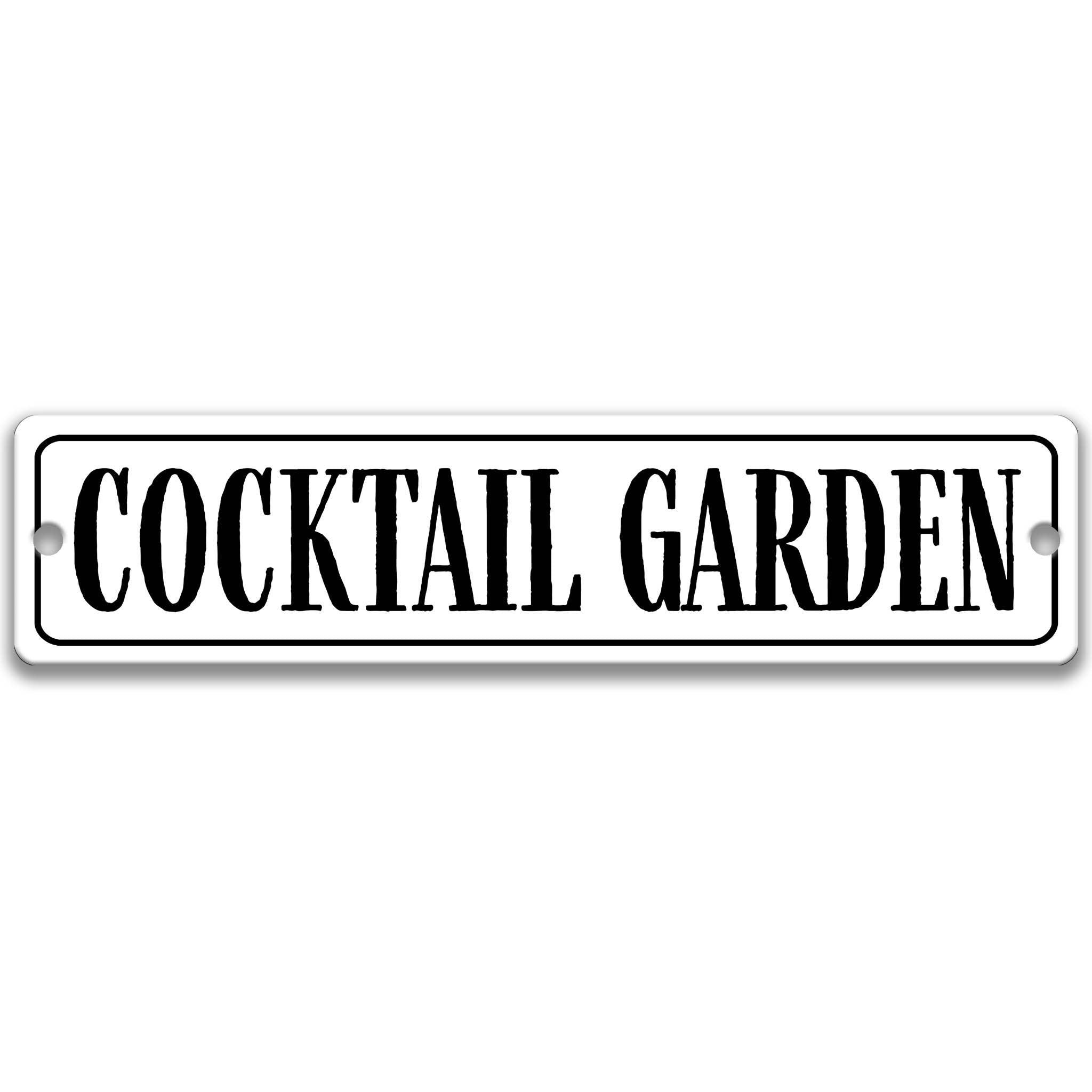 the text "COCKTAIL GARDEN" in a simple, bold font.