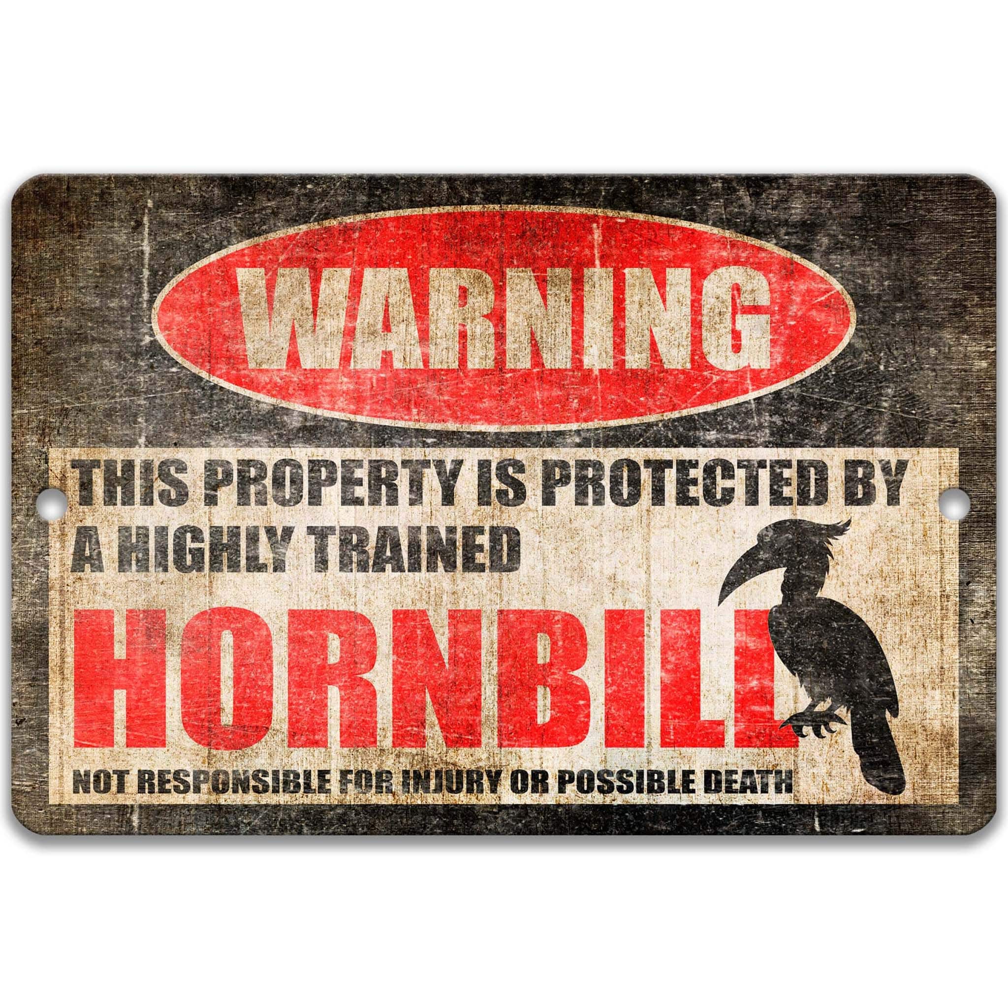 Funny Hornbill Warning Sign