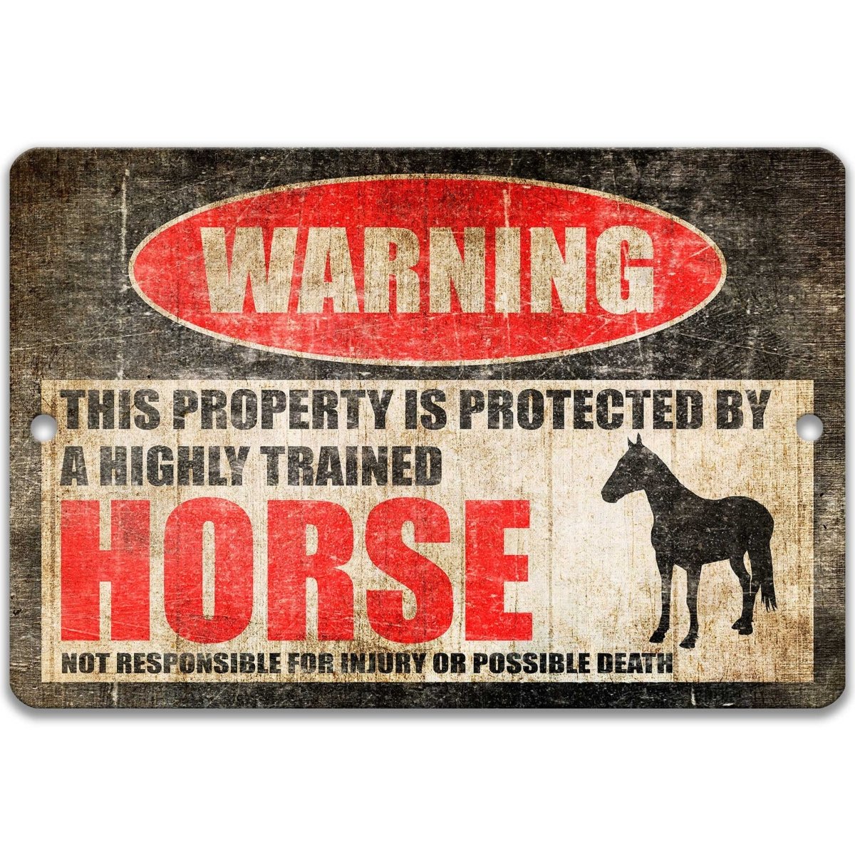 Funny Horse Barn Warning Sign