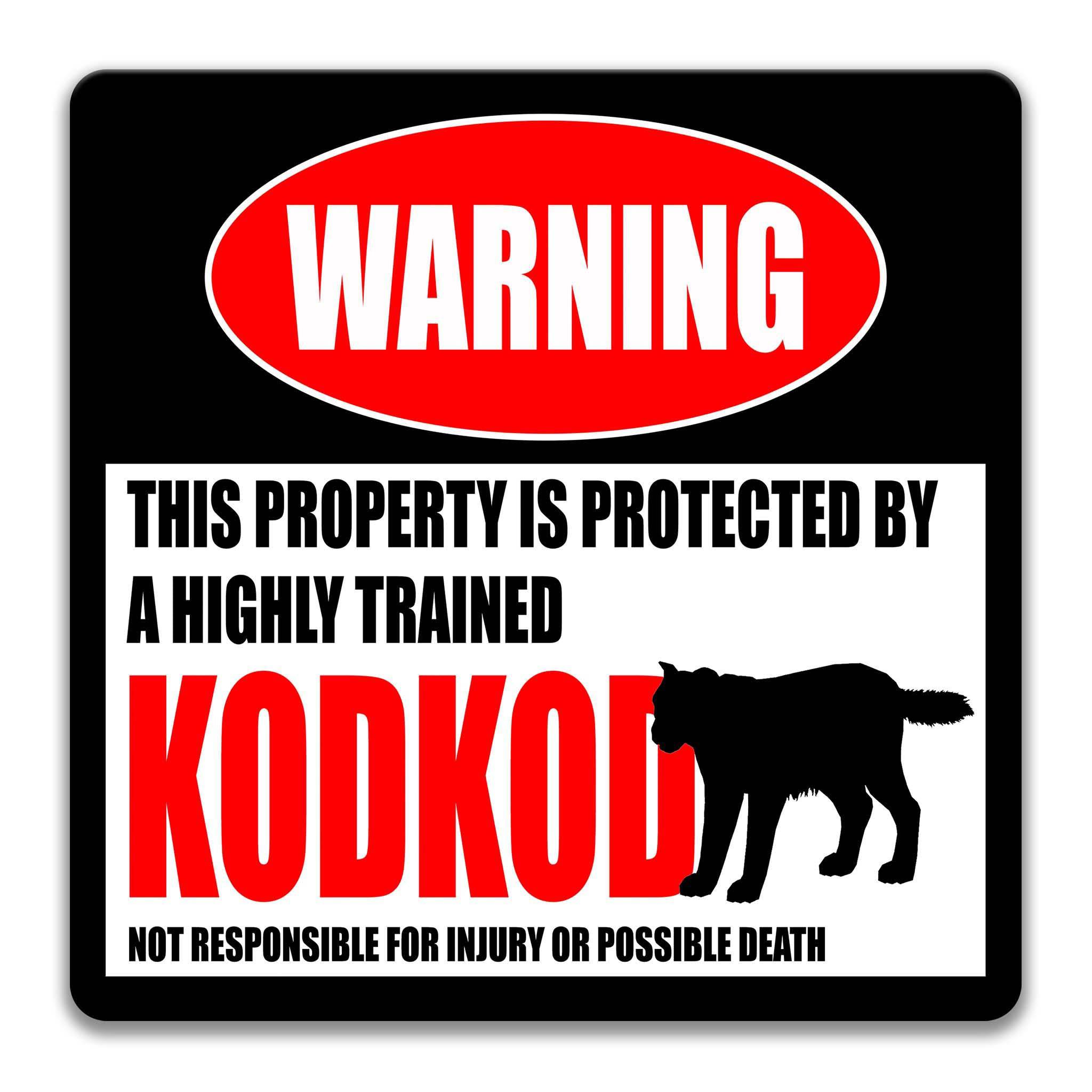 Funny Kodkod Warning Sign, Beware of Kodkod Sign, Chilean Cat