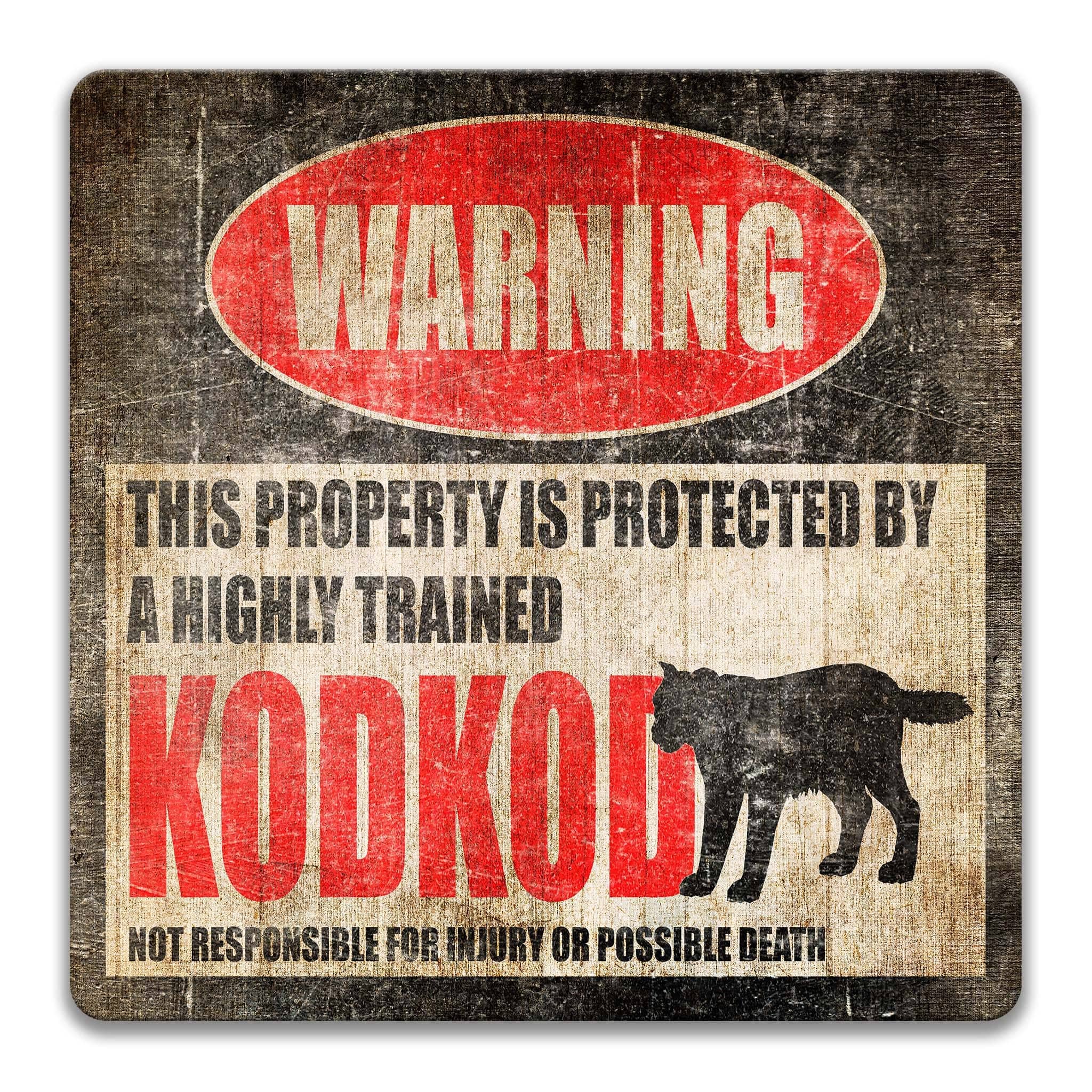 Funny Kodkod Warning Sign, Beware of Kodkod Sign, Chilean Cat