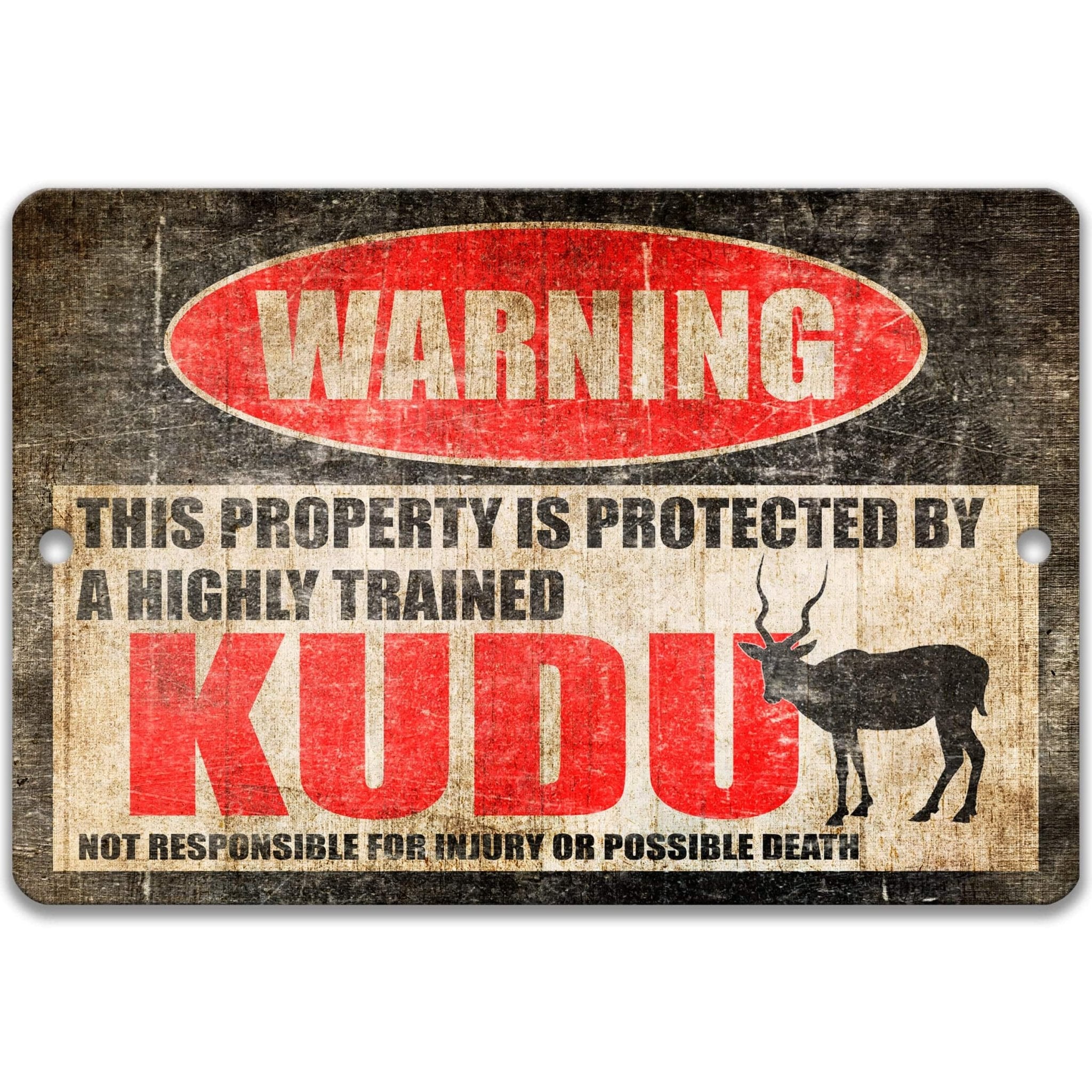 Funny Kudu Warning Sign
