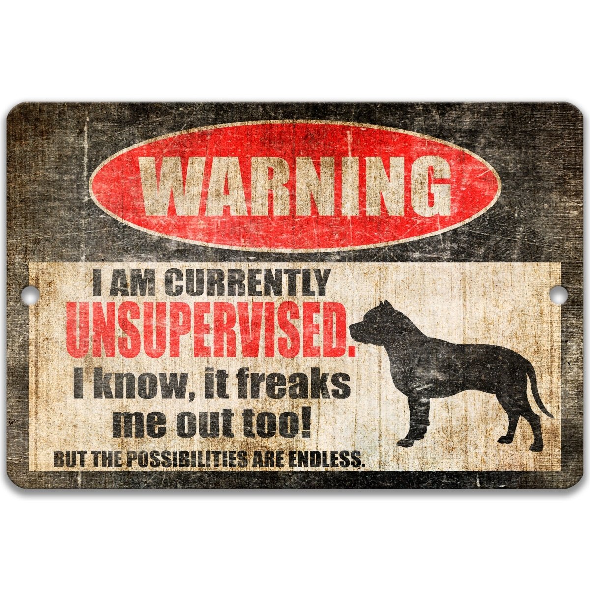 Funny Pit Bull No Trespassing Sign