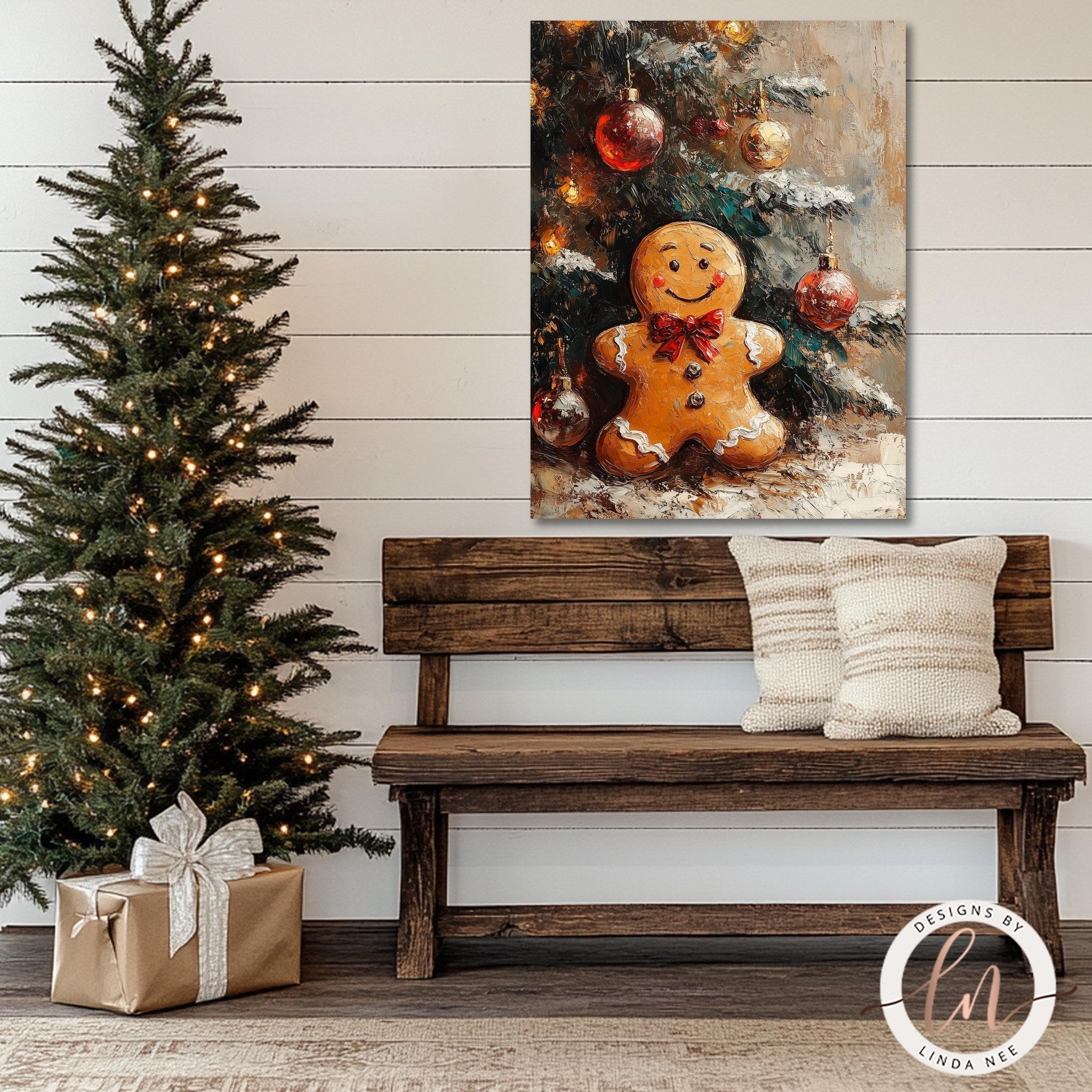 Gingerbread Man Wall Art - Metal & Fine Art DecorDesigns by Linda Nee